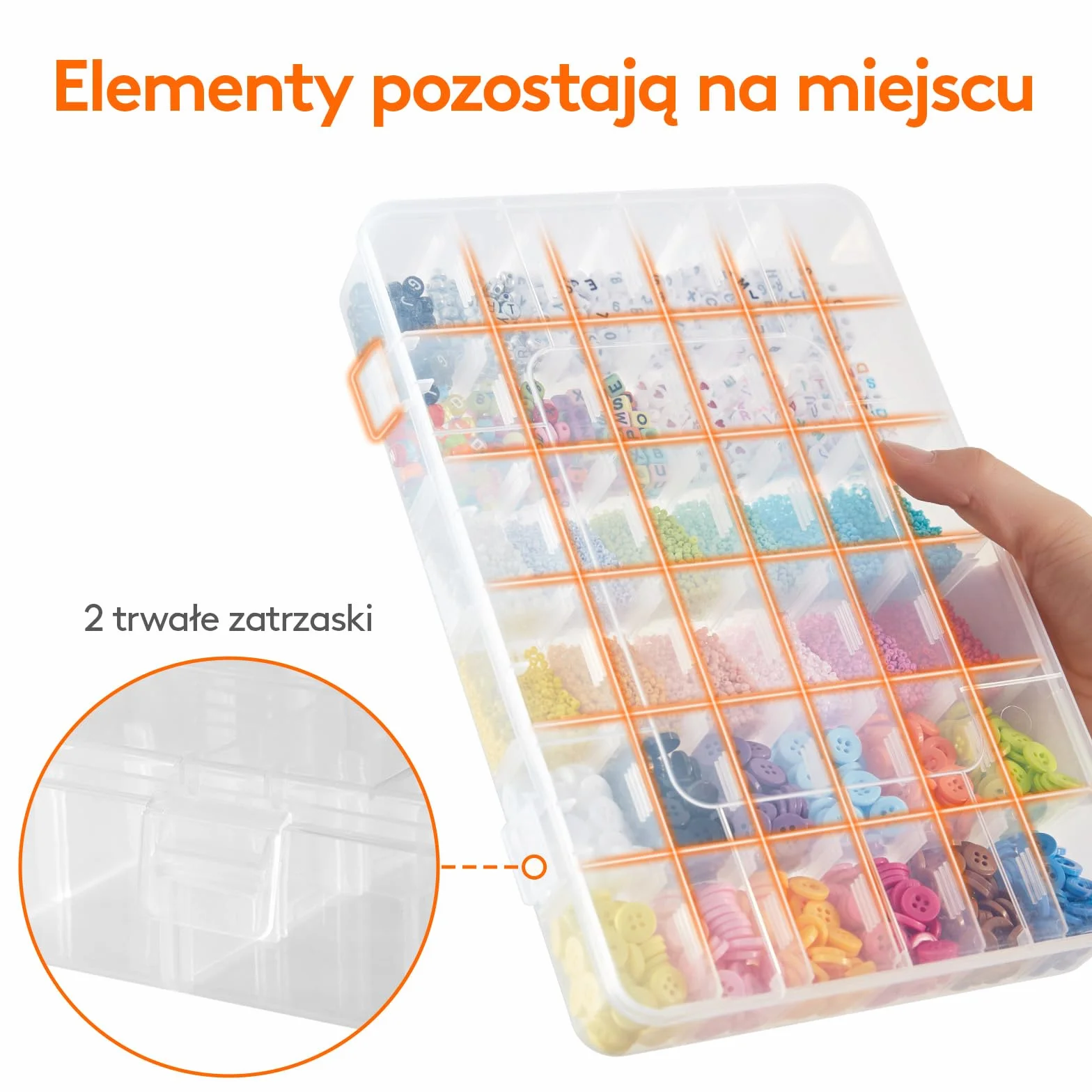 Lifewit 3-pak 36 Kratek Jasny Piętrowy Plastikowy Pojemnik Przechowywania Z Regulowanymi Przegródkami Dla Koralików, Diy Sztuki, Rzemiosła, Biżuterii, Sprzętu Rybackiego Z 5 Arkuszy Naklejki Etykiety