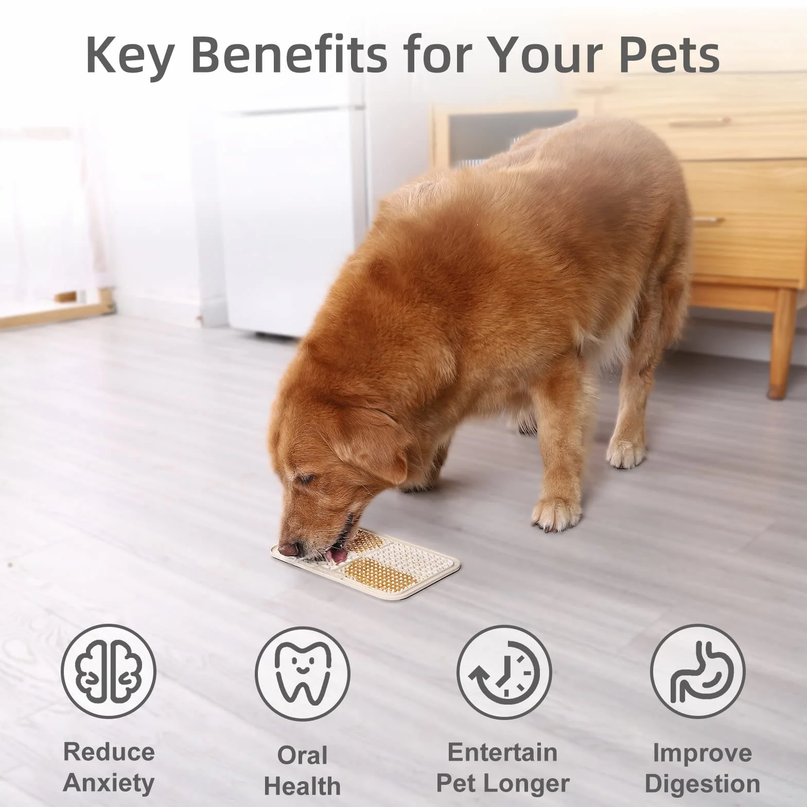 Duża mata do lizania z przyssawkami dla psów i kotów, akcesorium do wylizywania masła orzechowego