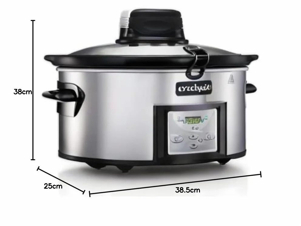 Crockpot AutoStir Cyfrowy powolny garnek do wszystkich rodzajów receptur | 5,7 l (6 porcji) | 240 W | Stal nierdzewna [CSC012X]