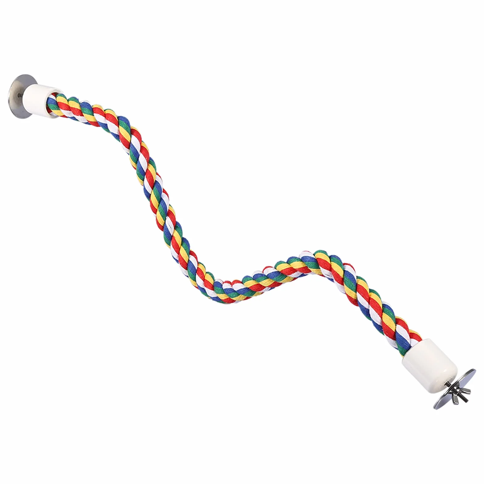 Okoń dla papużek falistych, liny bawełniane 54 cm, papuga nimfy Conures ptaki miłości zięby