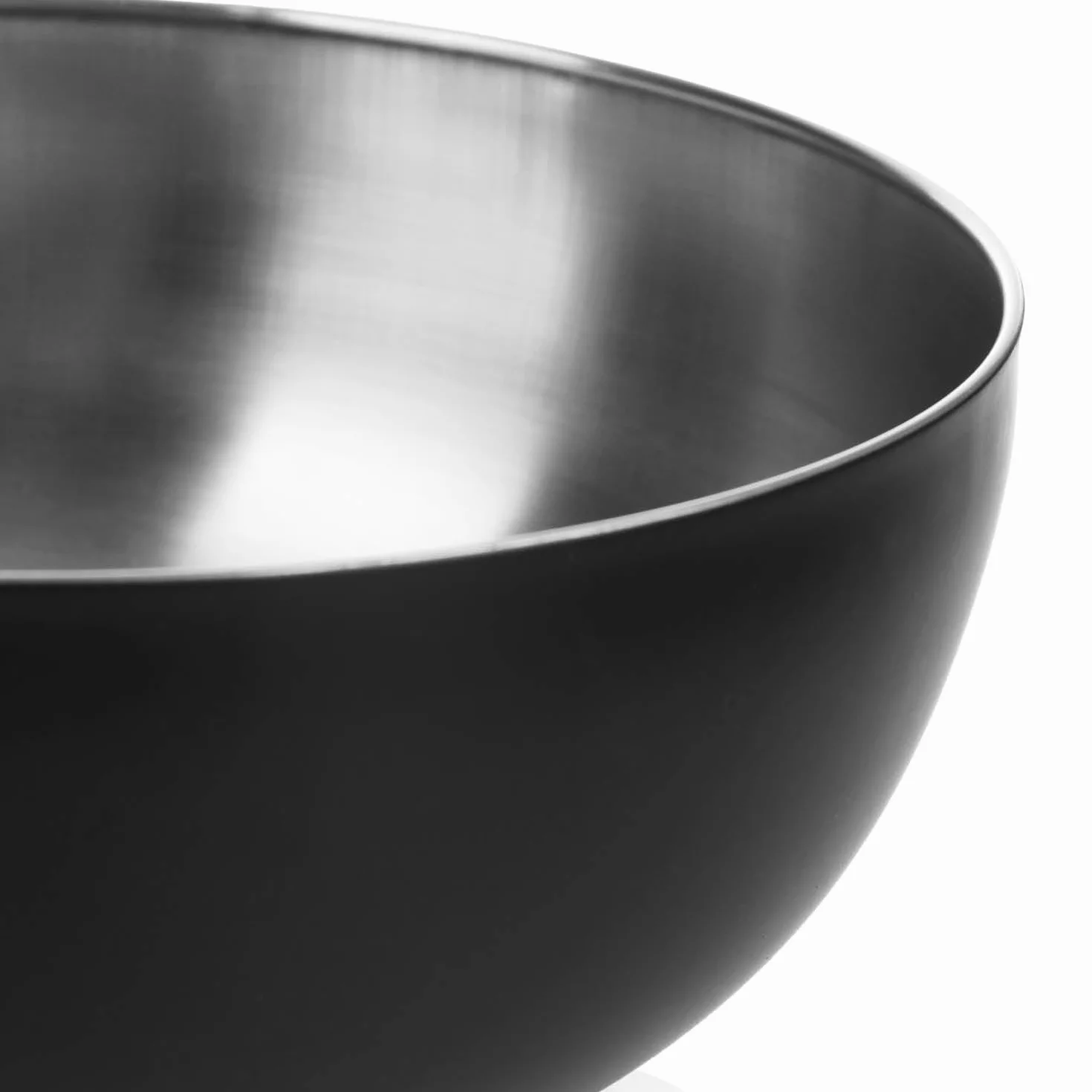 COM-FOUR® Miska do mieszania wykonana ze stali nierdzewnej z czarna powloka zewnetrzna moze sluzyc jako salaterka, miska na owoce lub po prostu jako miska ozdobna. (1 sztuka - Ø 24cm czarny)