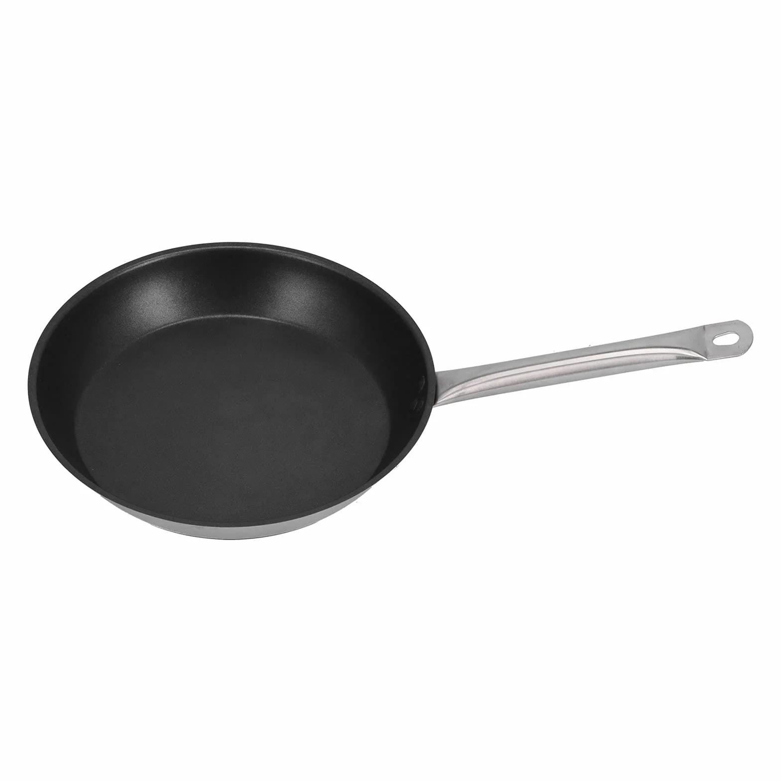 Patelnia ze Stali Nierdzewnej Nieprzywierająca Patelnia do Smażenia 30 Cm 11,8 Cala Stal 304 z Pojedynczym Uchwytem do Omletów i Naleśników Indukcyjnej Gazowej Kuchenki Elektrycznej Kuchnia