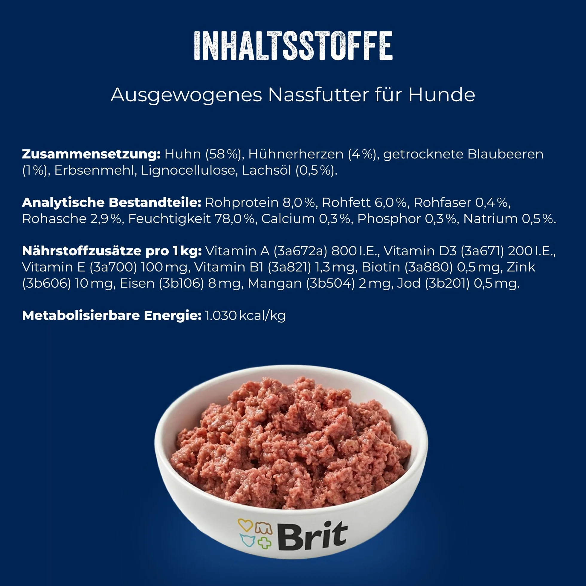 Brit Premium by Nature mokra karma dla dorosłych psów, kurczak z serduszkami z kurczaka, pojedyncza karma, 6 x 400 g