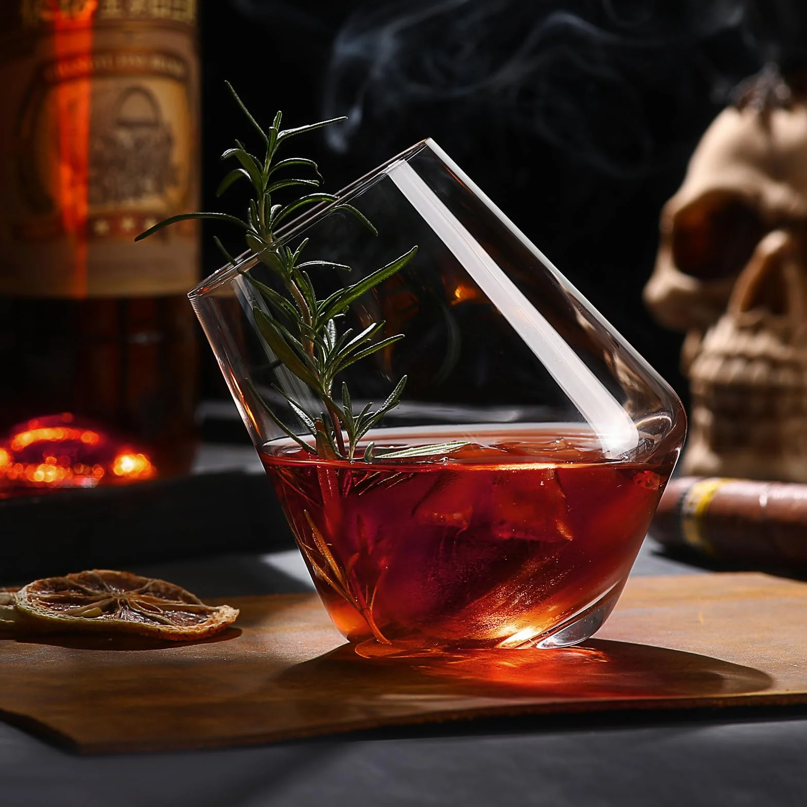 Szklanki do rumu, do whisky, koniaku, whisky bez trzonka, kieliszki do degustacji, kryształowe kieliszki do likieru, zestaw 6 sztuk, 300 ml