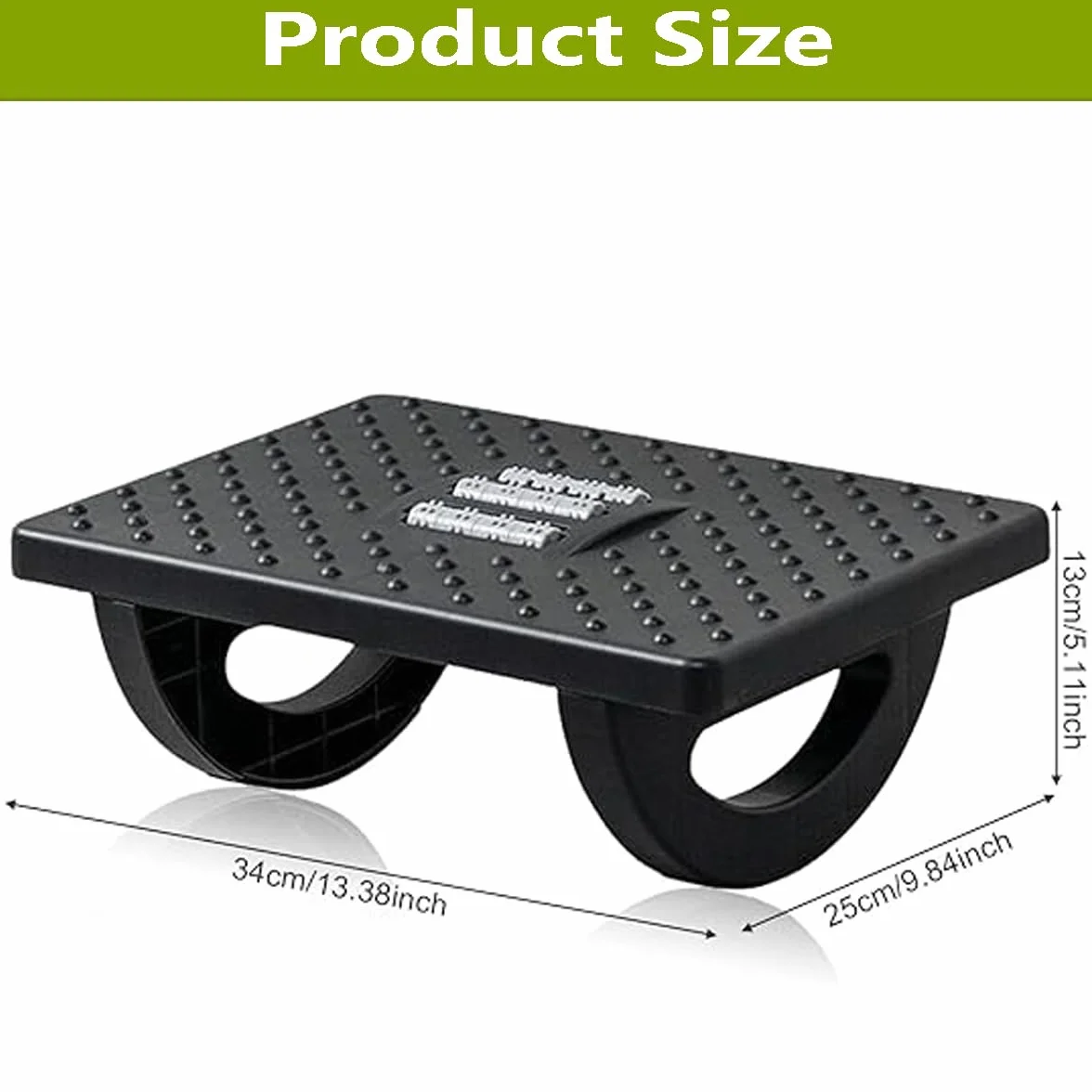 Komfortowy podnóżek biurko, regulowany podnóżek pod biurkiem, antypoślizgowy podnóżek z ergonomiczną poduszką z tworzywa sztucznego i punktami masażu dla komfortu biura