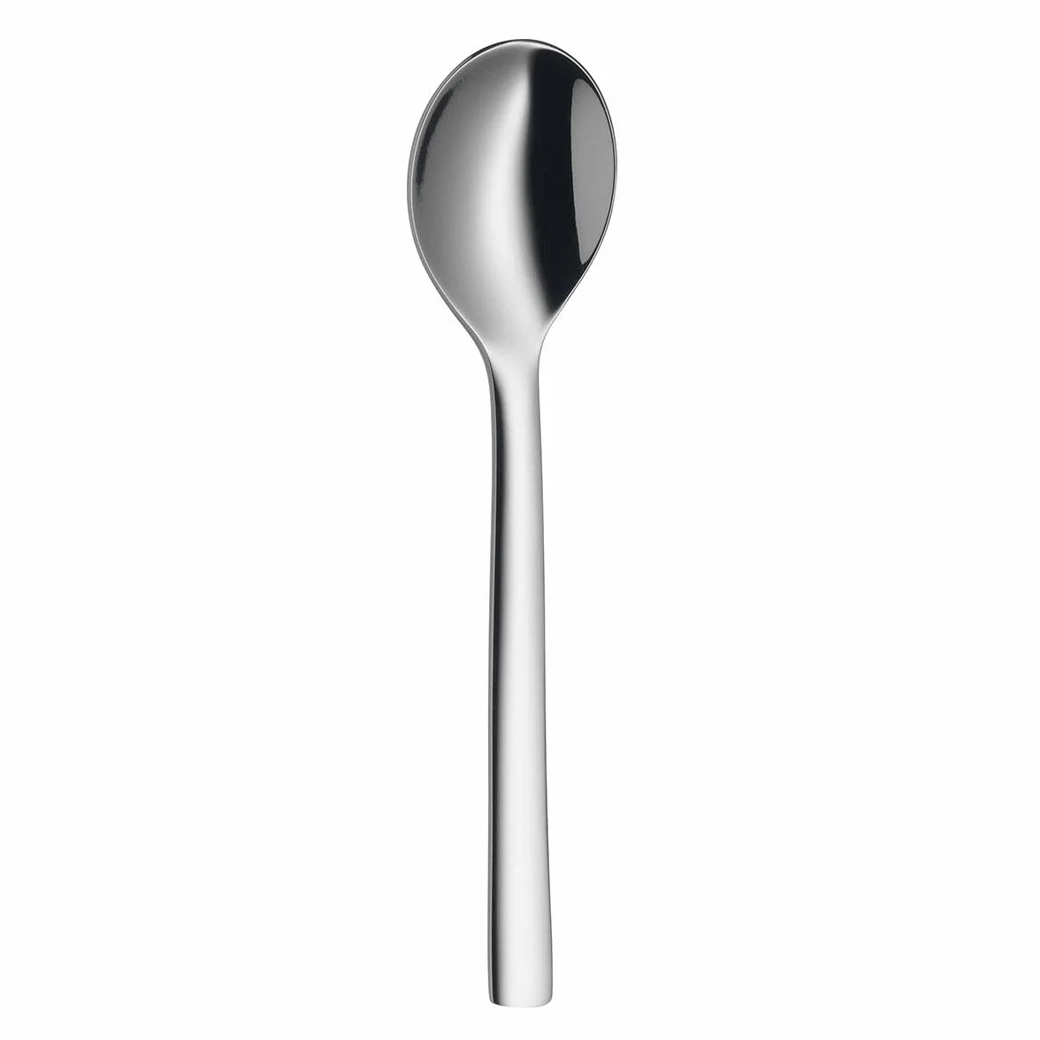 WMF Nuova 6-Częściowy Zestaw Łyżeczek do Espresso, Nadaje Się do Mycia w Zmywarce, Dł. 11 cm, Polerowana Stal Nierdzewna Cromargan