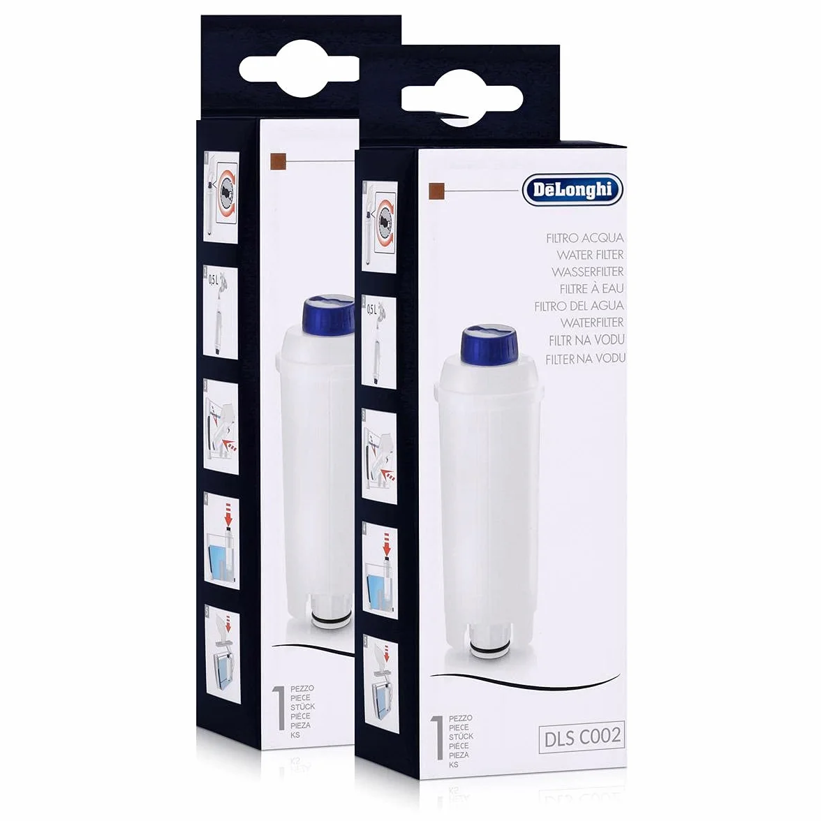 Delonghi filtr do wody DLSC002 (2 sztuki)