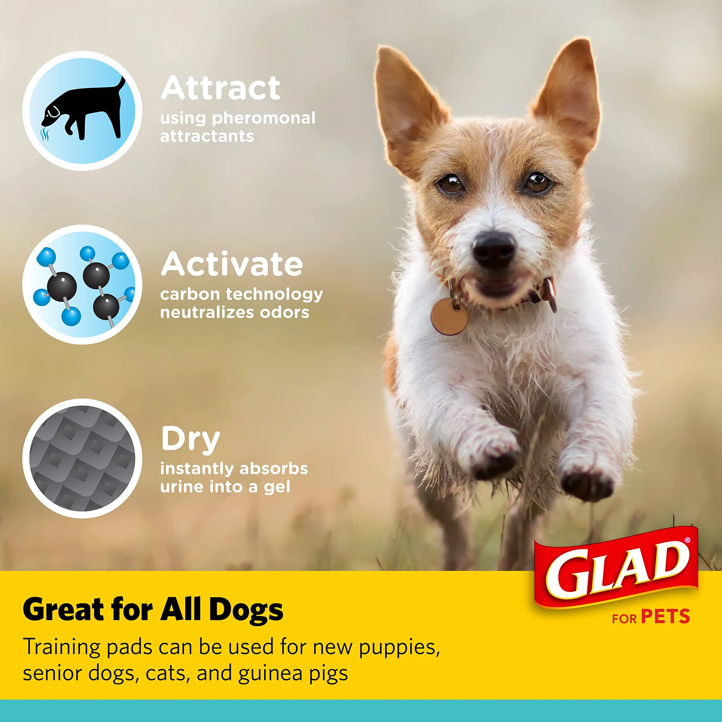 Glad Podkłady Wodoodporne Grafitowy 44,5 x 59,7 cm 120 Sztuk