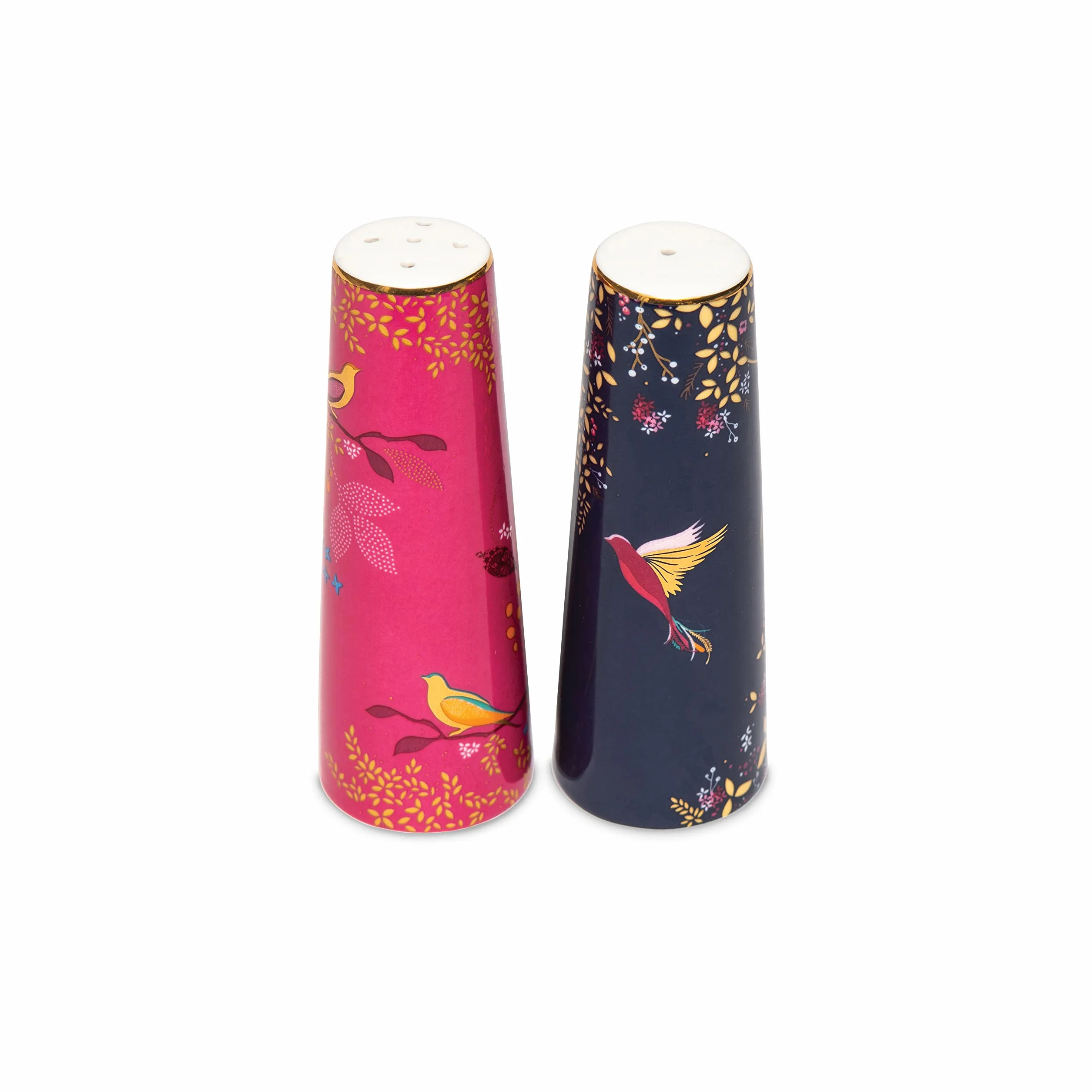 Sara Miller SMC79407-XG Portmeirion Chelsea zestaw soli i pieprzu - niebieski i różowy, ceramiczny