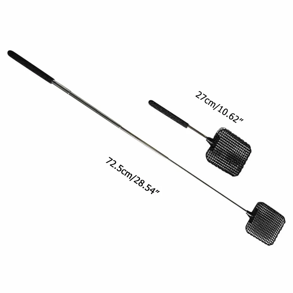 Fly Swatters łapka na muchy Bug łapka 4 sztuki z tworzywa sztucznego teleskopowa łapka na komary do much, komarów i owadów