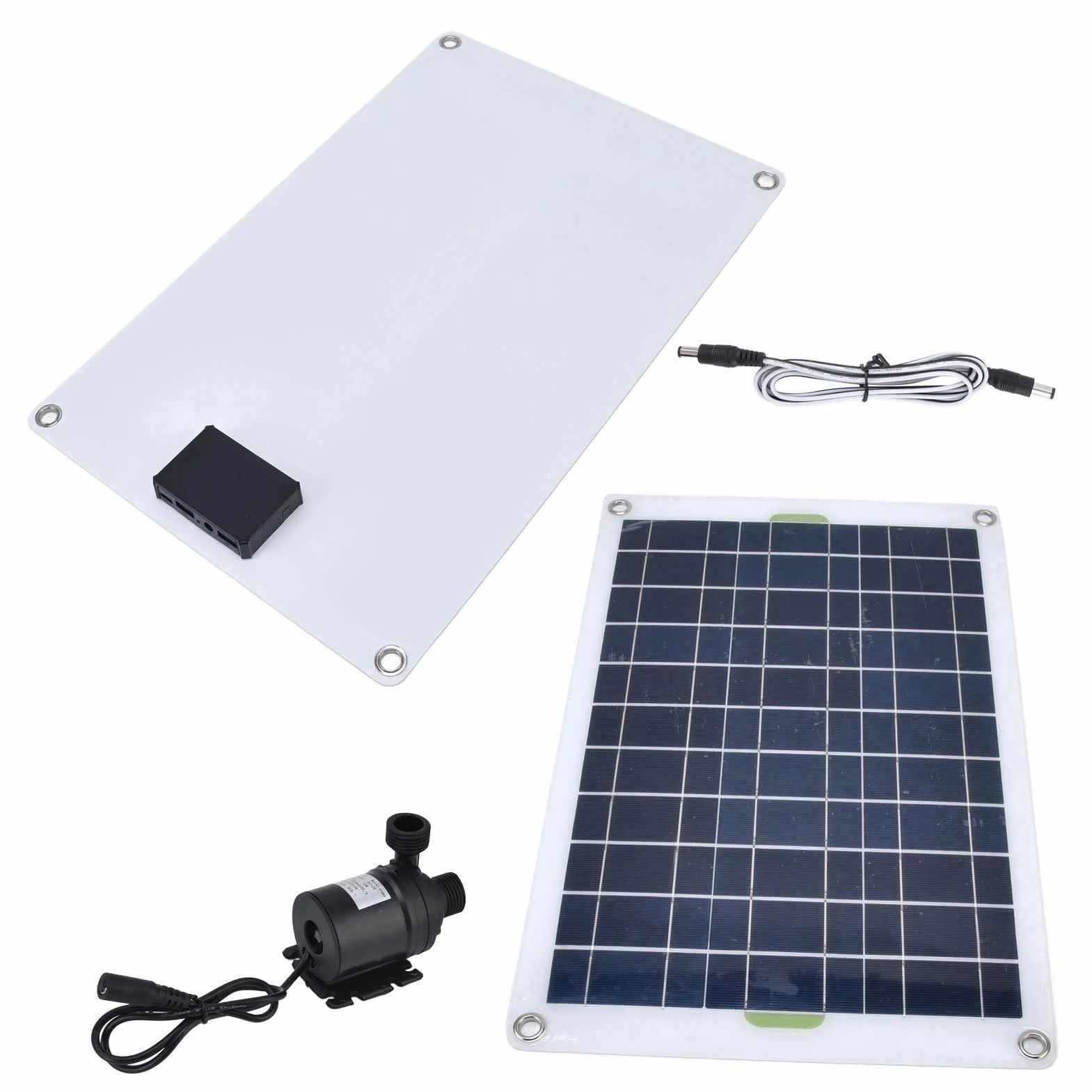Pompa wodna słoneczna 19W do stawu ogrodowego z panelem 50W, wydajność 800L/h, 12V DC, cicha praca, ekologiczna, trwała, solar garden pond