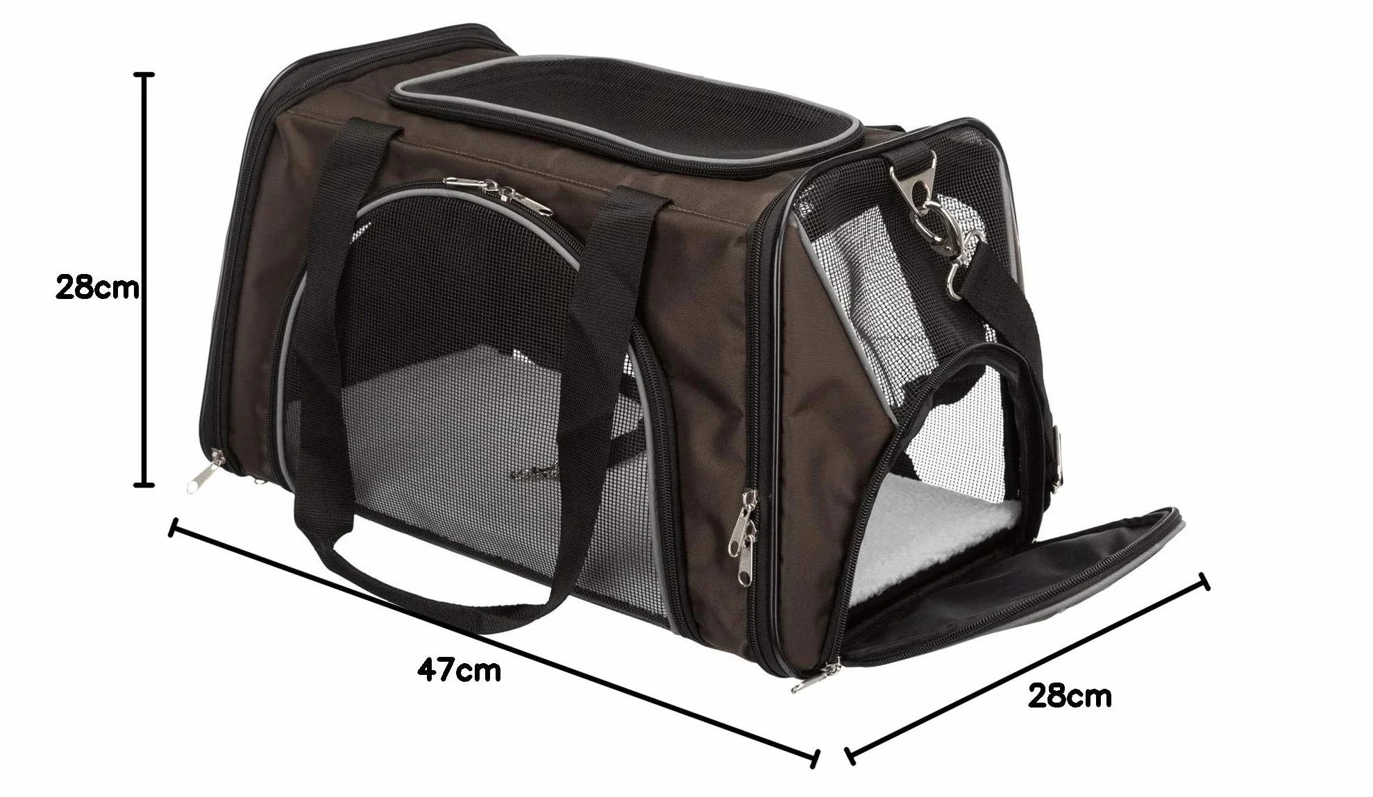 TRIXIE 28847 torba Joe, 28 × 28 × 47 cm, brązowa
