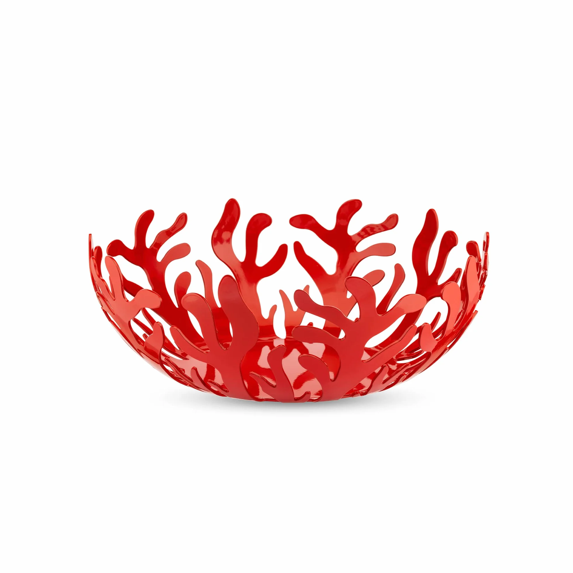 Alessi ESI01/29 Mediterraneo uchwyt na owoce ze stali nierdzewnej, lakierowany na bazie żywicy epoksydowej, czerwony, Ø 29 cm