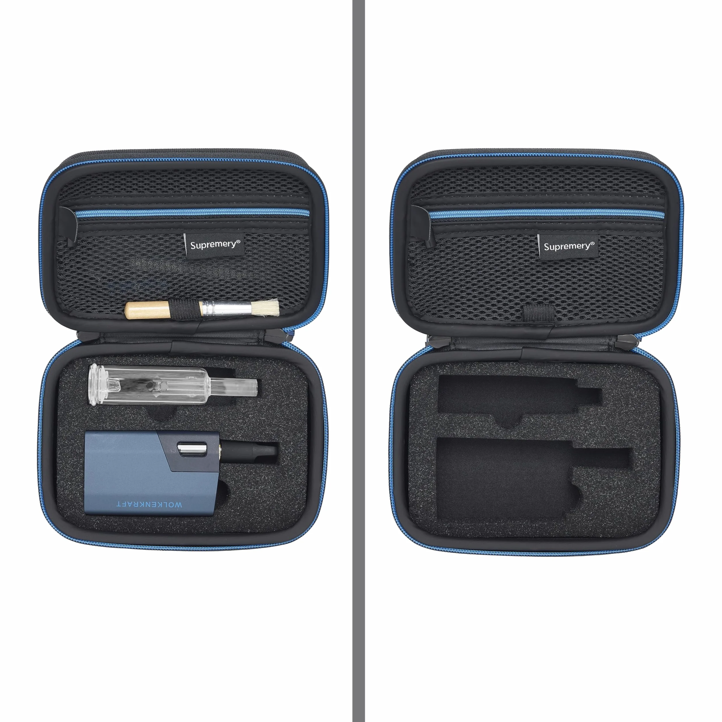 Etui kompatybilne z WOLKENKRAFT ÄRiS Ultra Vaporizer Case, akcesoria, etui ochronne, czarny i niebieski #