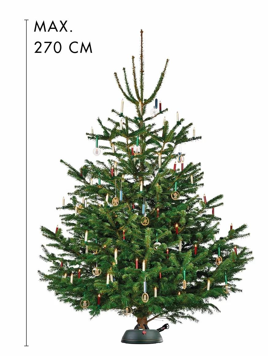 Krinner Ultra Grip L stojak na choinkę, stojak na choinkę w zestawie z pedałem nożnym z dzwonkiem zabezpieczającym i zbiornikiem na wodę o pojemności 3,7 l, na wysokość drzewa do 2,7 m, tworzywo