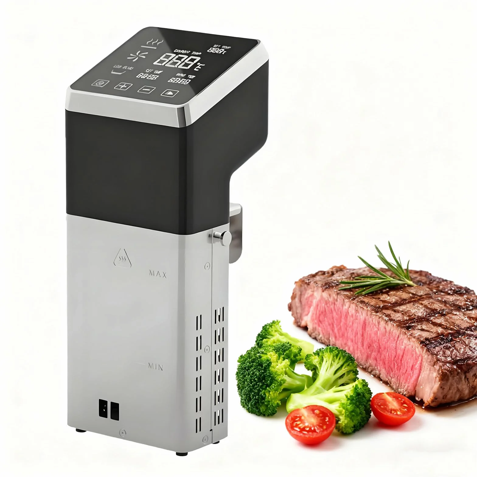 Urządzenie do gotowania metodą sous vide, urządzenie gotowania metodą sous vide, cyrkulator zanurzeniowy, z dokładnym pomiarem temperatury i timerem, do pakowania próżniowego mięsa lub warzyw