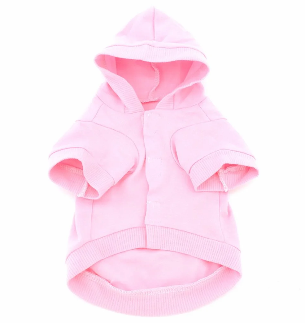 SMALLLEE_LUCKY_STORE Mały pies zepsuta bluza z kapturem chihuahua ubrania dla dziewcząt korona szczeniak koszulka dla kota Yorkshire zabawka pudel różowy S