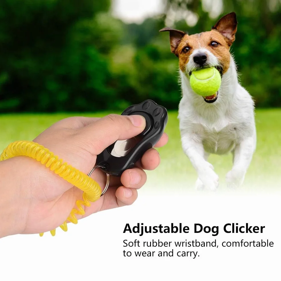 Pet Training Clicker Regulowany do szkolenia psów Koty Konie (czarny)