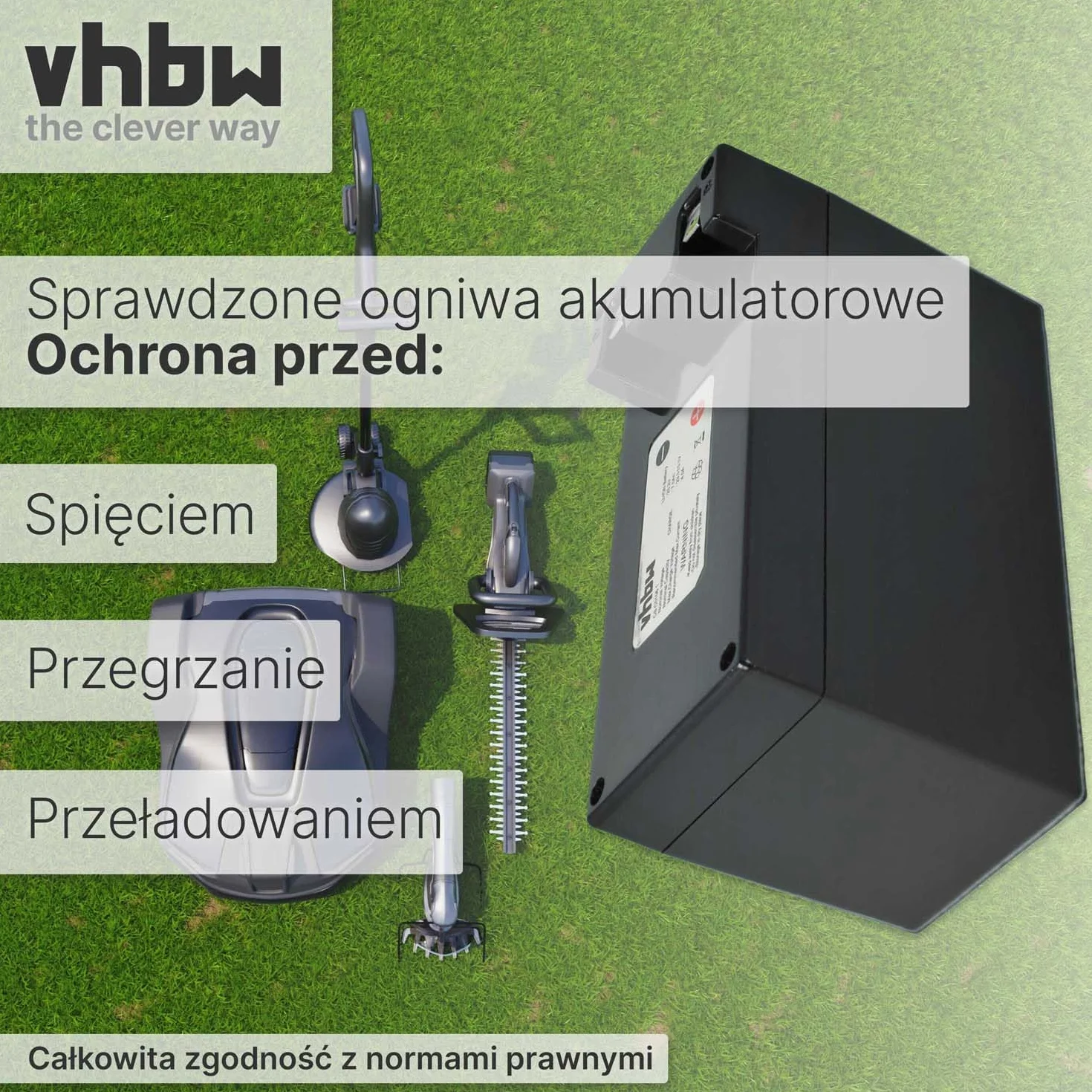 vhbw 1 x bateria kompatybilna z Ambrogio 4.0 Elite, 4.0 Basic 4WD, 4.0 Elite 4WD, 4.0 Basic (7,5 Ah, 25,2 V, Li-ION)