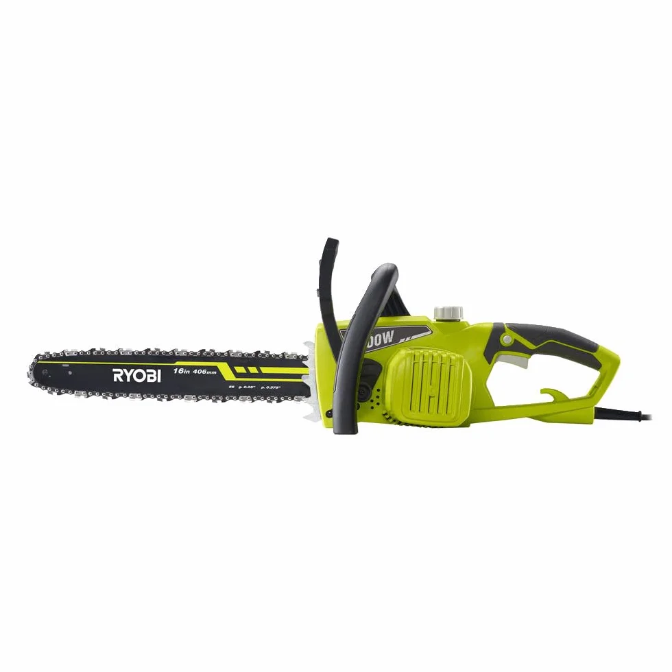 Ryobi Elektryczna piła łańcuchowa (2300 W, długość miecza 40 cm, hamulec łańcuchowy, beznarzędziowy napinacz łańcucha, w zestawie osłona noża + olej łańcuchowy) RCS2340B