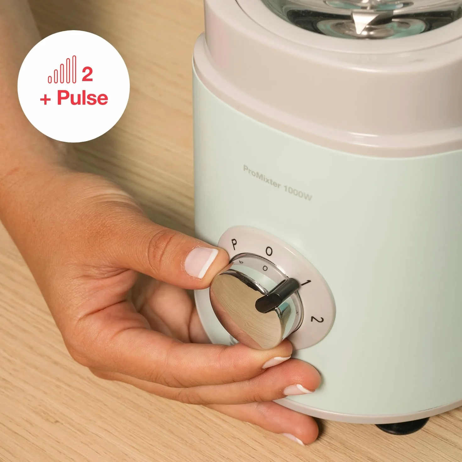 Solac Blender Pro Mixter 1000 | 1000 W, 1,5 l, 2 prędkości + Turbo, 4-ostrzowe zdejmowane ostrza do lodu, kruszarka do lodu, bezpieczeństwo, możliwość mycia w zmywarce, akcesoria w zestawie, niebieski