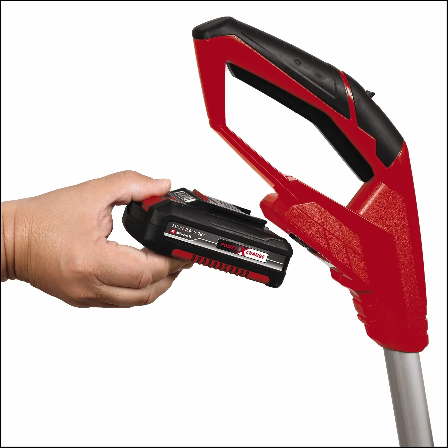 Einhell Podkaszarka akumulatorowa GE-CT 18 Li-Solo Power X-Change (Li-ion, 18 V, szerokość cięcia 24 cm, 8500 obr./min, obrotowa i odchylana głowica silnika, Flowerguard, bez akumulatora i ładowarki)
