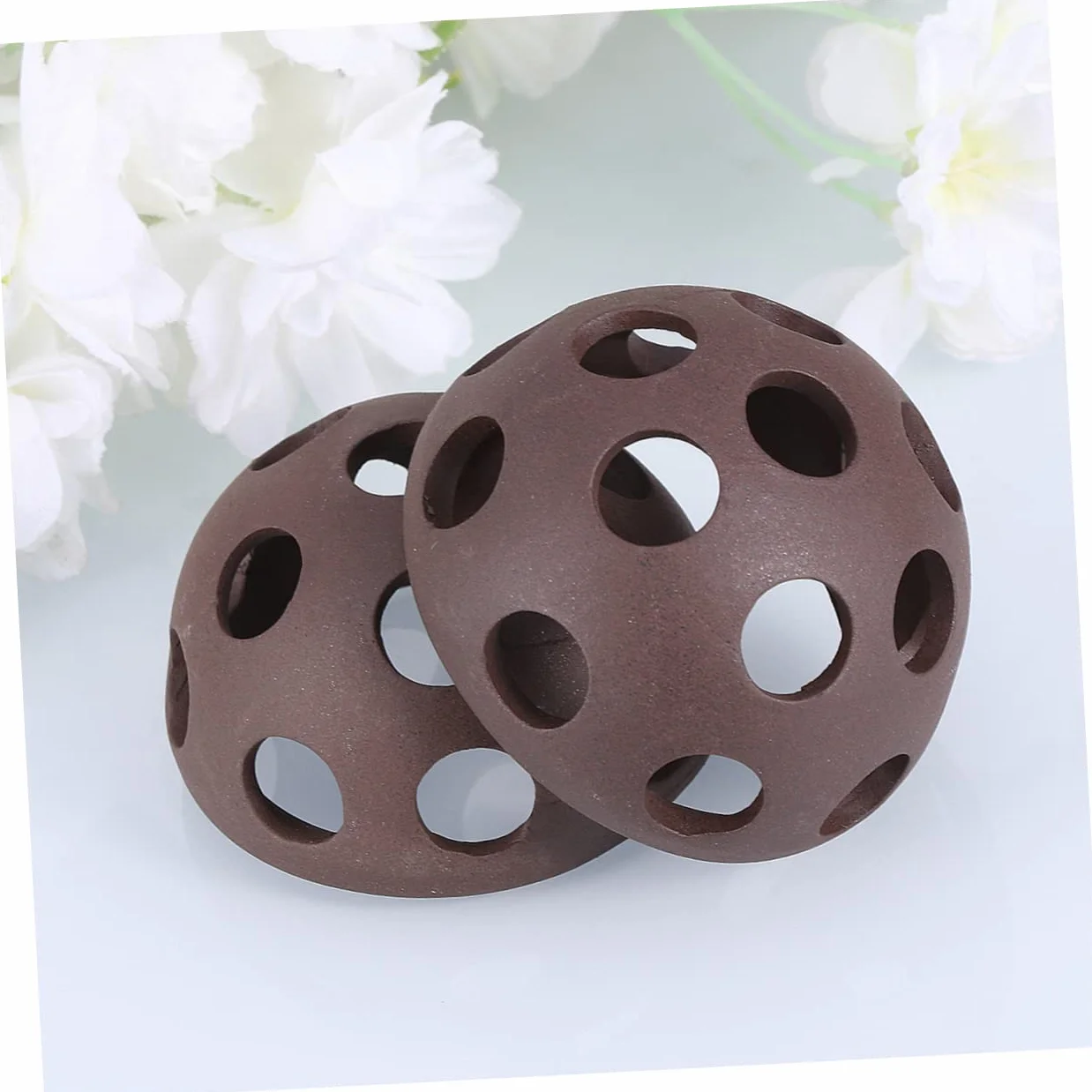 VANZACK 2-pakowy Zestaw Do Hodowli Ryb Akwariowych Porowaty Ceramiczny Domek Dla Krewetek