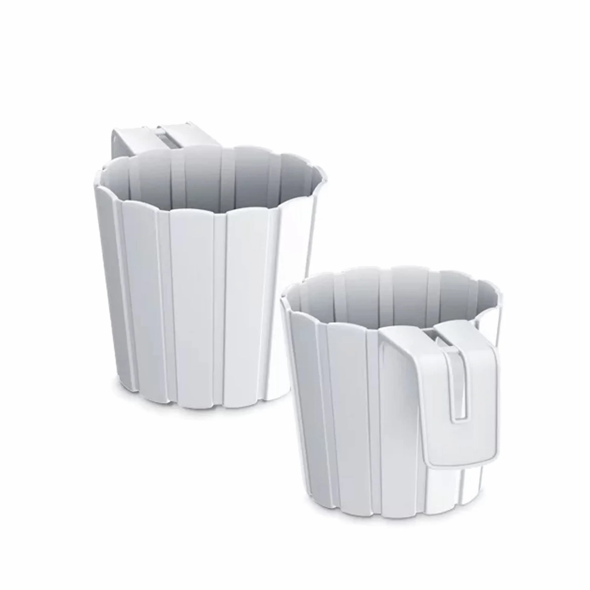 Prosperplast Donica na kwiaty z tworzywa sztucznego BOARDEE Basic biała, 2,2 l – 19 x 21 x 13 cm