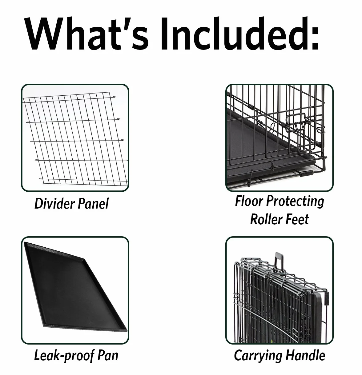 MidWest Homes for Pets MidWest Ultima Pro Series 91 cm klatka dla psa, bardzo mocna składana metalowa skrzynka dla psa z podwójnymi drzwiami z panelem dzielącym, ochrona podłogi nóżki rolek calowych i