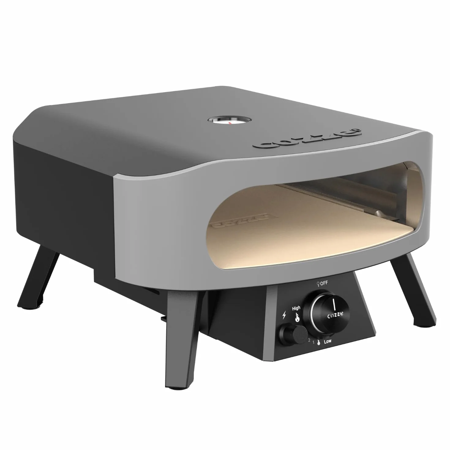 COZZE Mini piec do pizzy na gaz, 13 cali, kompaktowy piec do pizzy, na zewnątrz (50 mbar) – stół do pizzy z regulatorem do małych pizzy