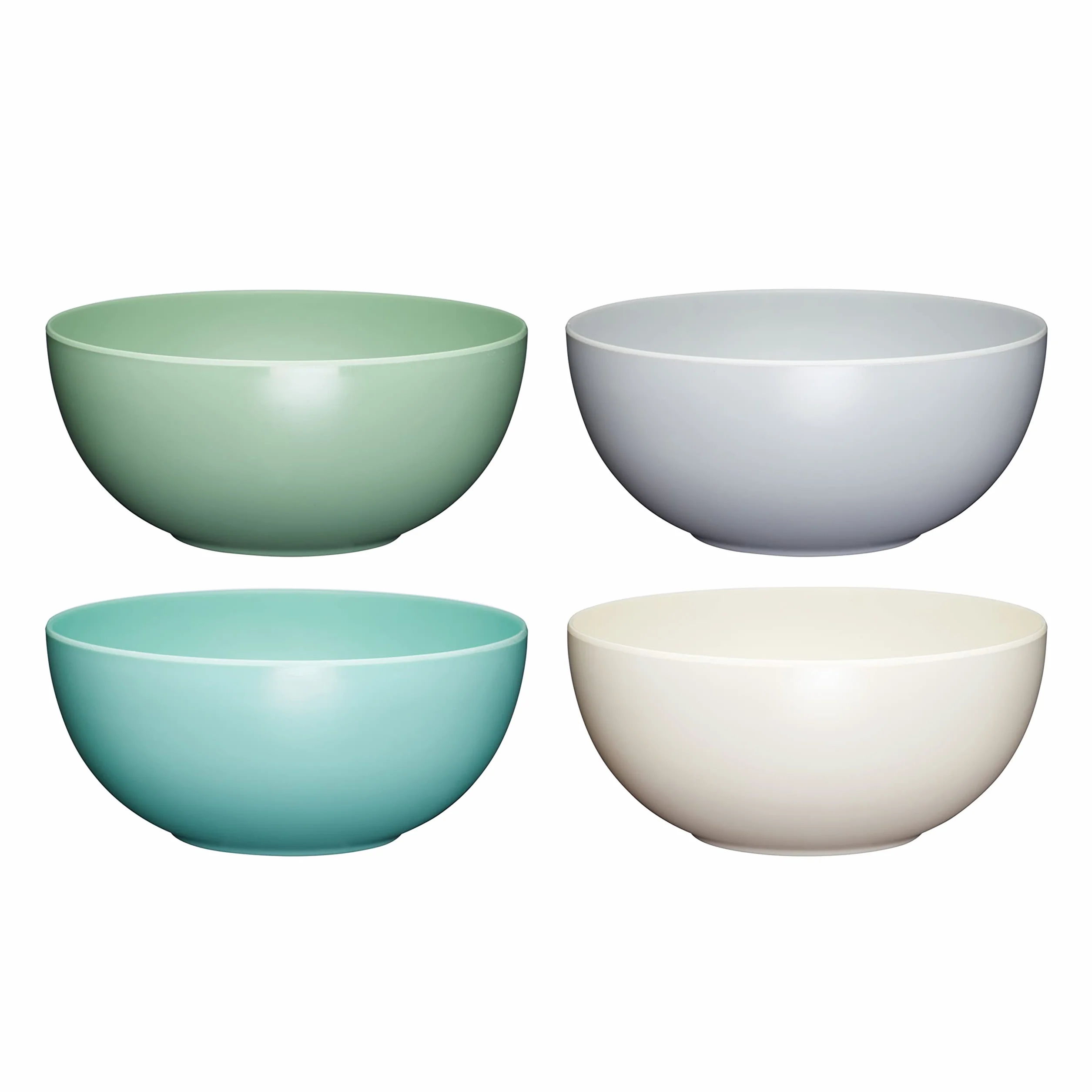 KitchenCraft Zestaw Misek Colourworks Classics, 28 cm, 750 ml, Melamina, 4 Sztuki – Wielokolorowe