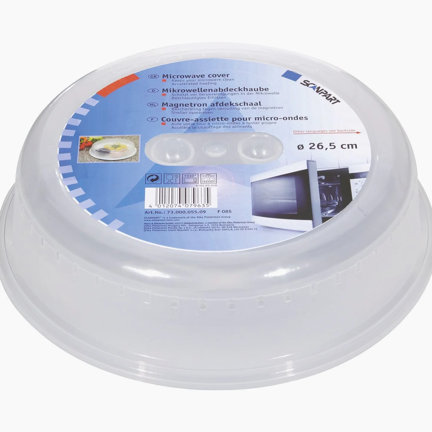 Scanpart 7300005509 pokrywa do kuchenki mikrofalowej, średnica 26,5 cm