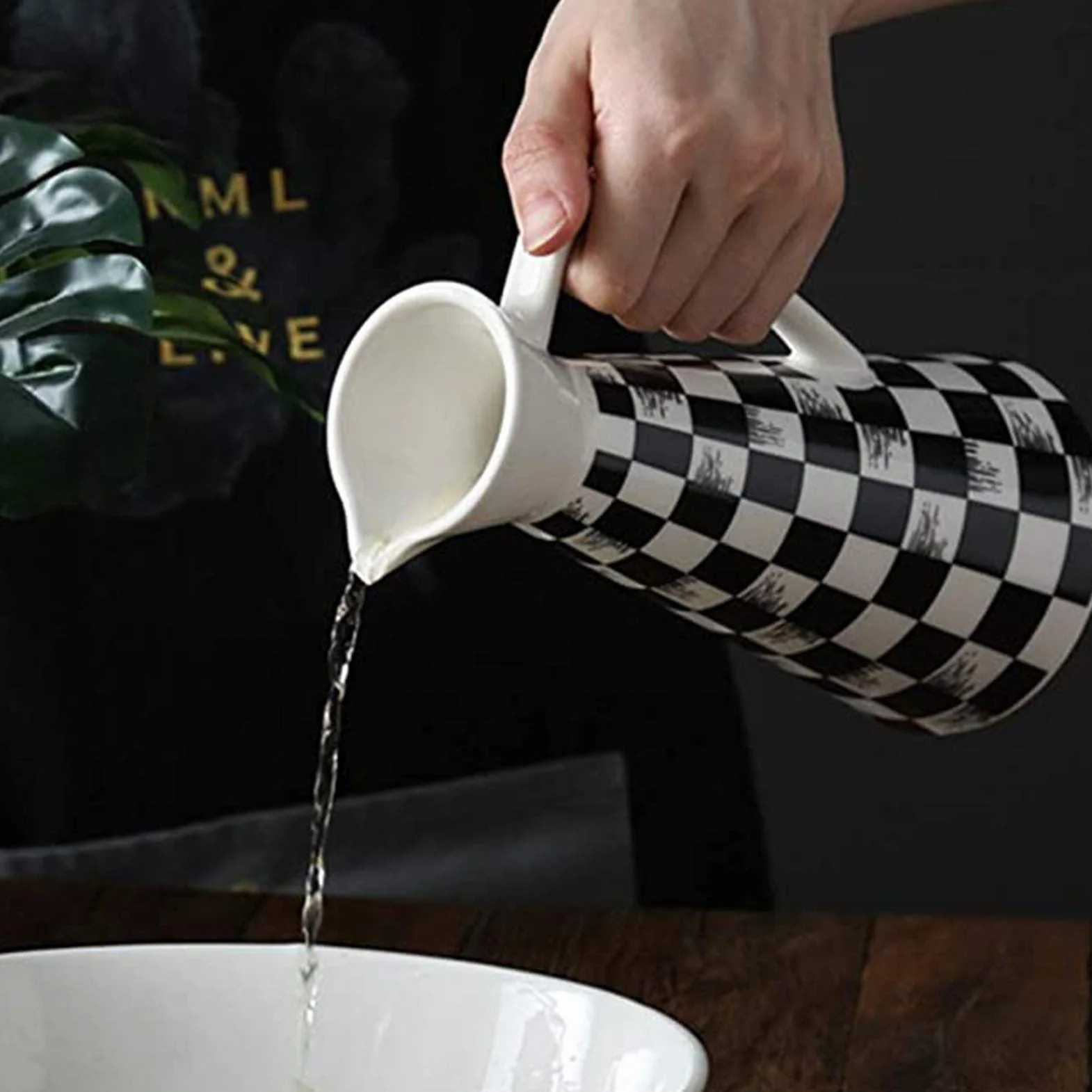 Pojemnik na olej, vintage butelka oleju, ceramiczny dozownik octu na olej butelka oleju pojemniki kuchenne szczelny nalewak sos cruet duża pojemność przechowywanie oleju butelka-C||800 ml