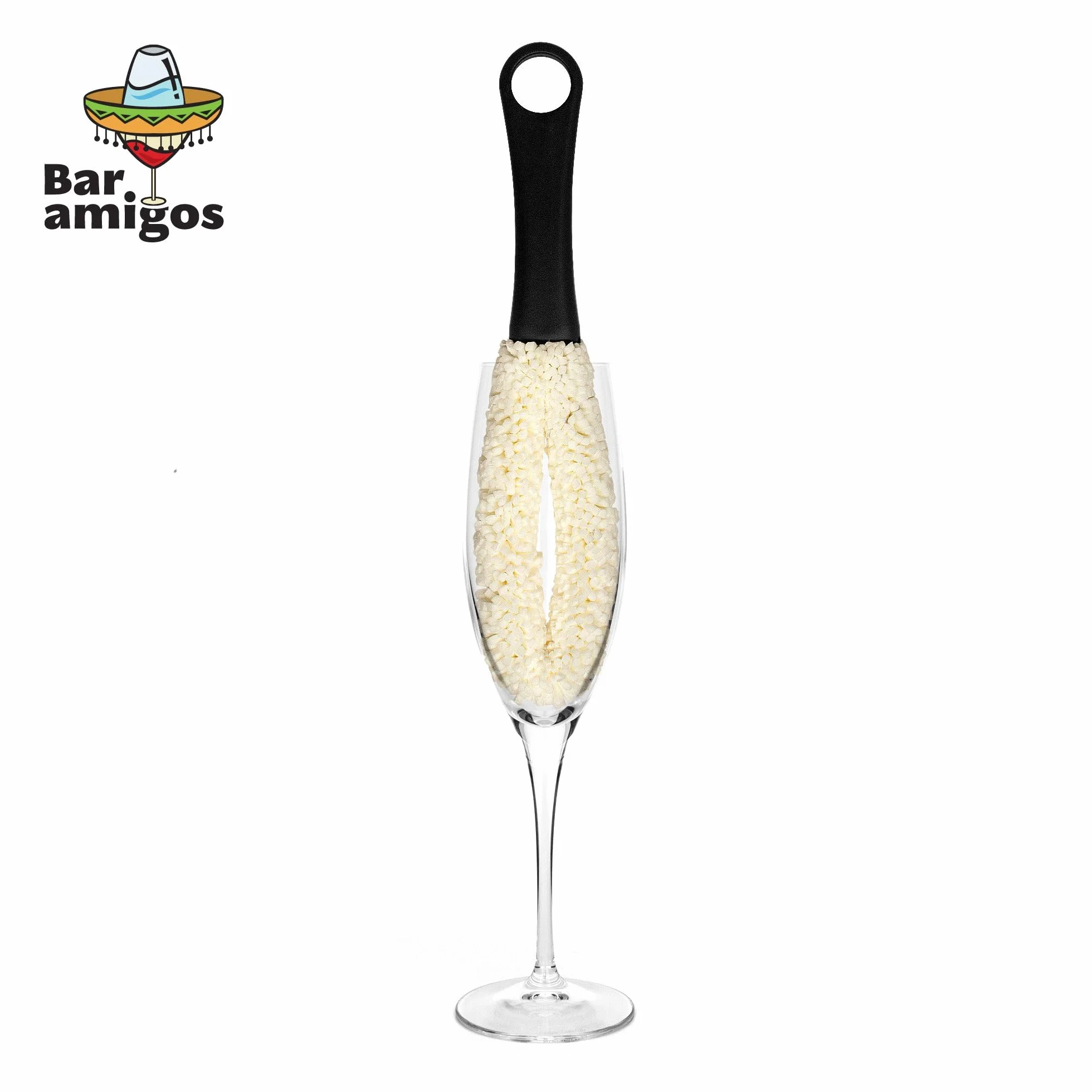 Bar Amigos® Zestaw 3 – karafka i szklanki, szczotka do czyszczenia szkła, elastyczna szczotka do czyszczenia kieliszków do wina i piwa, szklanek