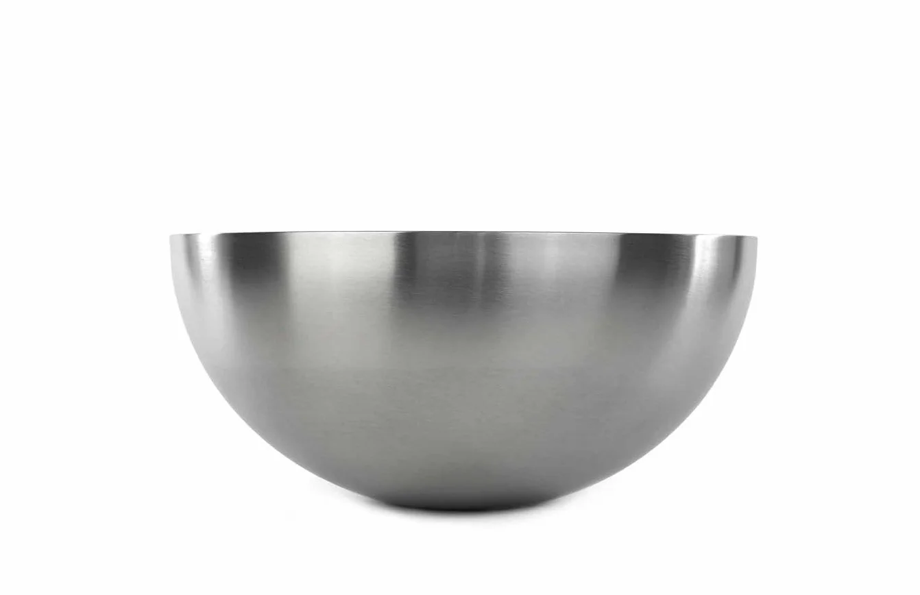 IKEA Salaterka "Blanda Blank" miska do serwowania o średnicy 28 cm ze stali nierdzewnej, srebrna, 13 x 28 x 28 cm