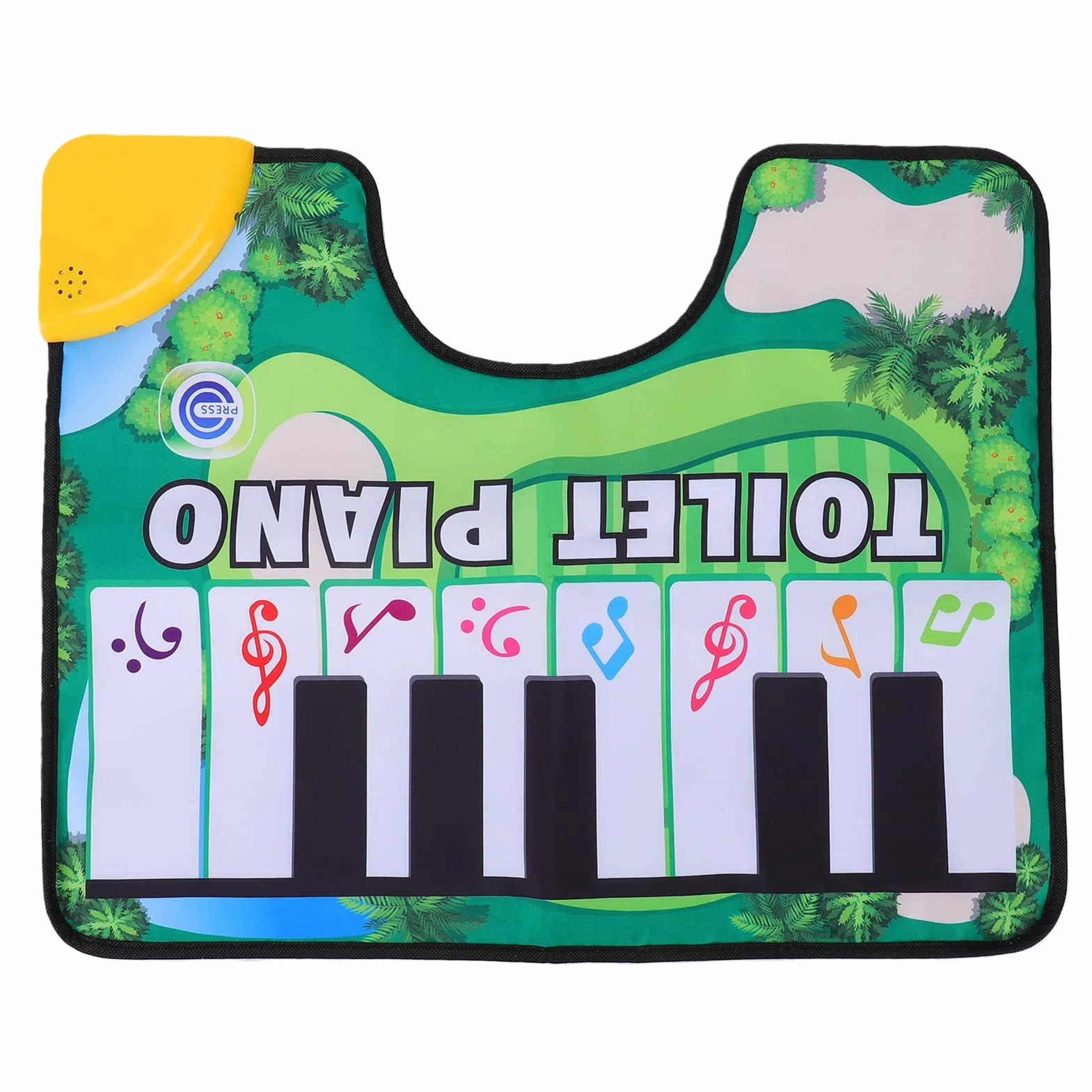 Fafeicy Mata Pod Pianino Toaletowe, 24x19 Cali, Antypoślizgowa Mata Pod Pianino łazienkowe z interaktywną klawiaturą dźwiękową, dla Dorosłych Miłośników Muzyki
