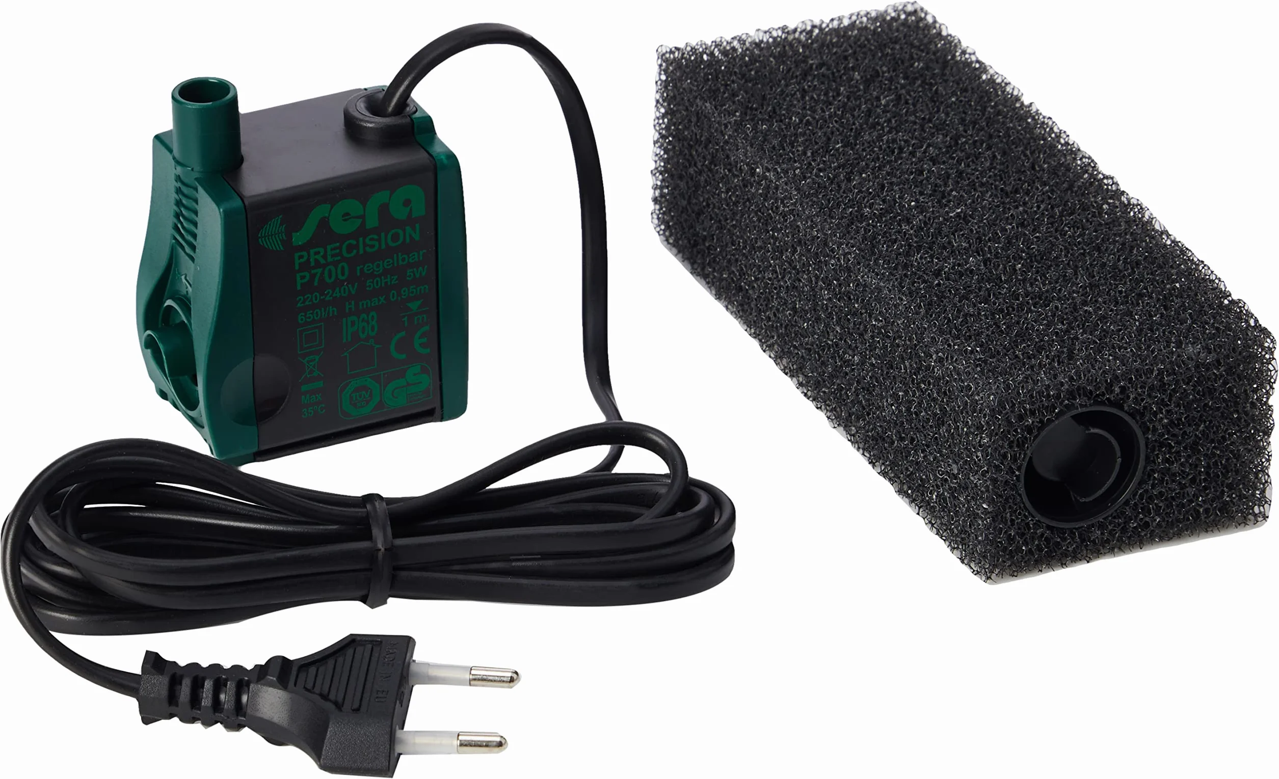 sera 6825 Filtr wewnętrzny F 700 regulowany (650 l/h z 5 W do akwariów do 150 l)