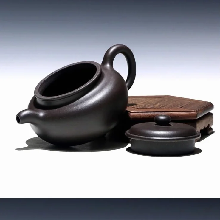 Czajnik Czajniczek Chiński Ceramiczny Wielofunkcyjny Czajniczek Gospodarstwo Domowe Ręcznie Czajnik Ceremonia Zaopatrzenie Dzbanek do kawy Luźna herbata liściasta Steeper Chiński Czajniczek Czarny 260
