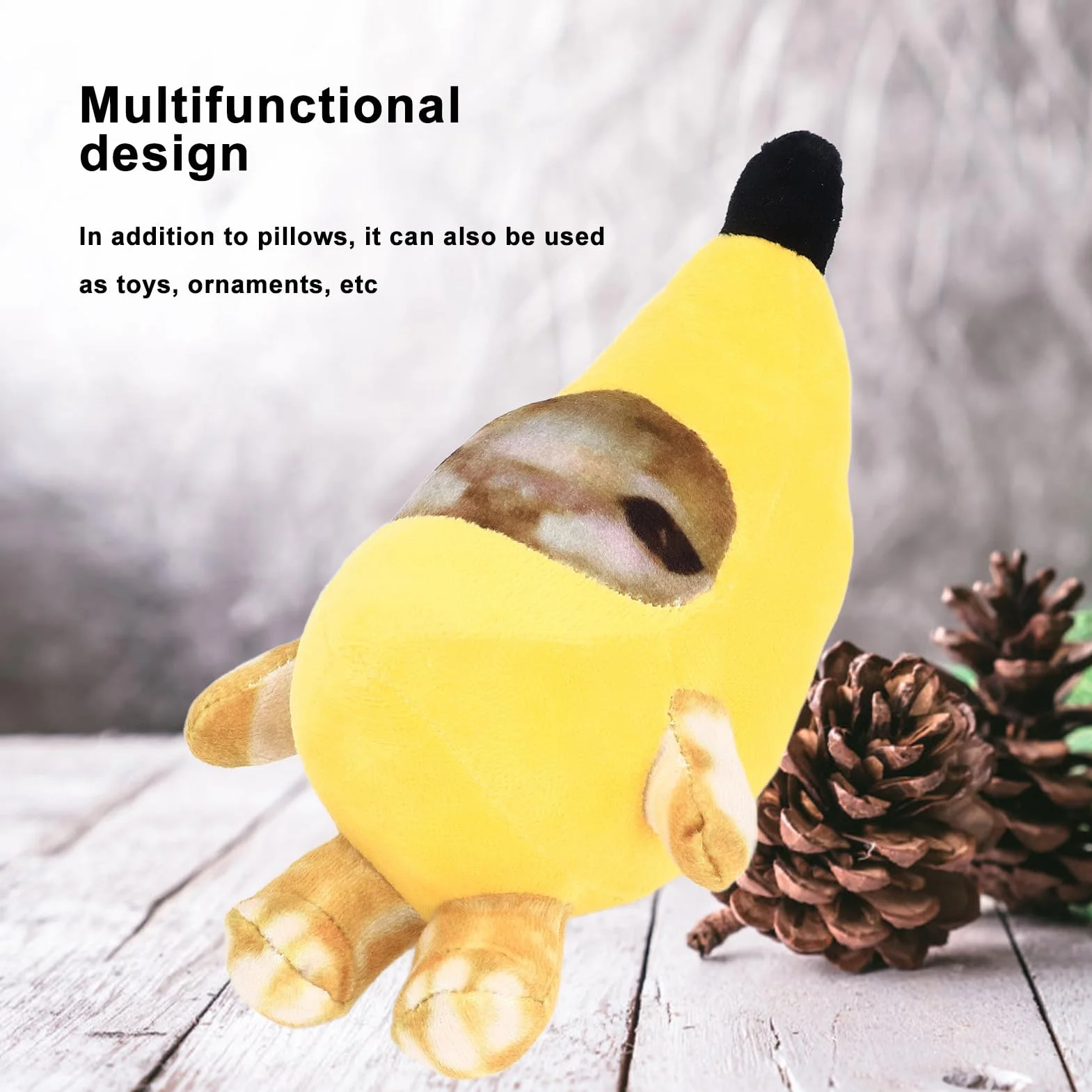 Pluszowy Kot Bananowy 20 cm Zabawna Dekompresja Miękki Pluszak