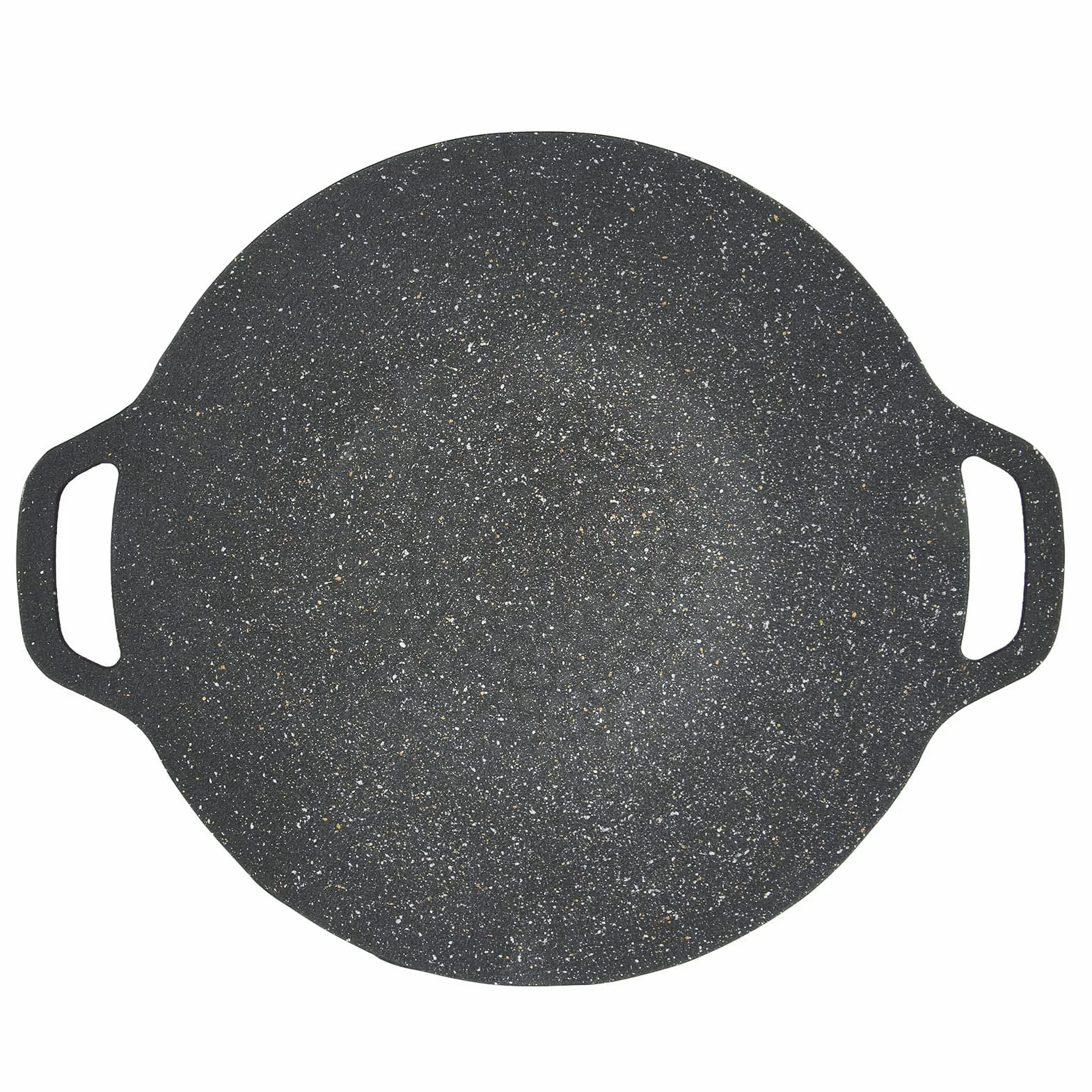 Koreański Grill, Solidny Aluminiowy Odlew Ciśnieniowy Koreańska Patelnia do Grillowania Czarna Pofałdowana Tekstura na imprezę Przy Grillu (34cm)