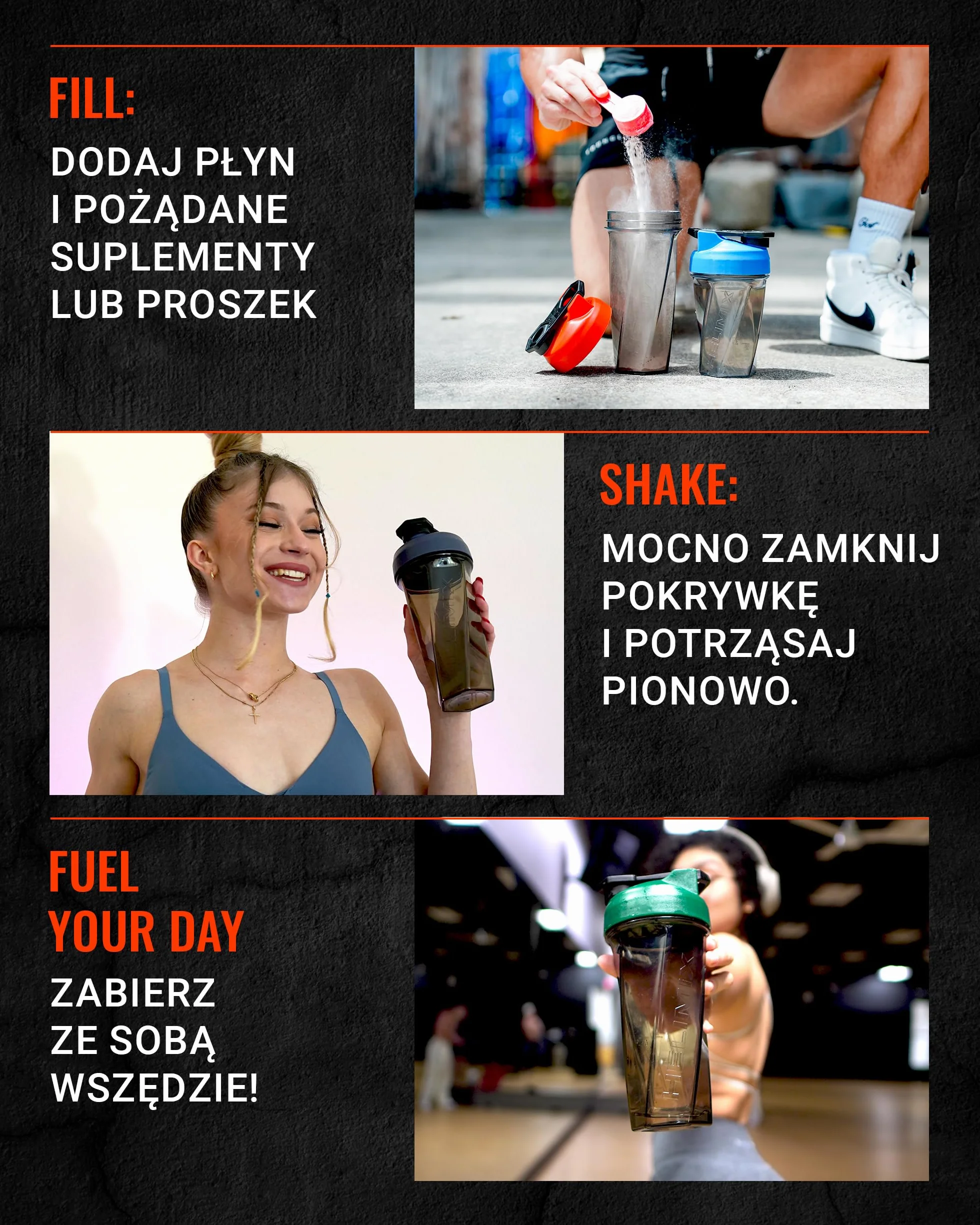 Helimix 2.0 Vortex Protein Shaker, 800 ml (28 uncji) - Sportowa butelka na napoje proteinowe i smoothie - bez gwizdków, grudek i baterii - odporna na mycie w zmywarce i wolna od BPA