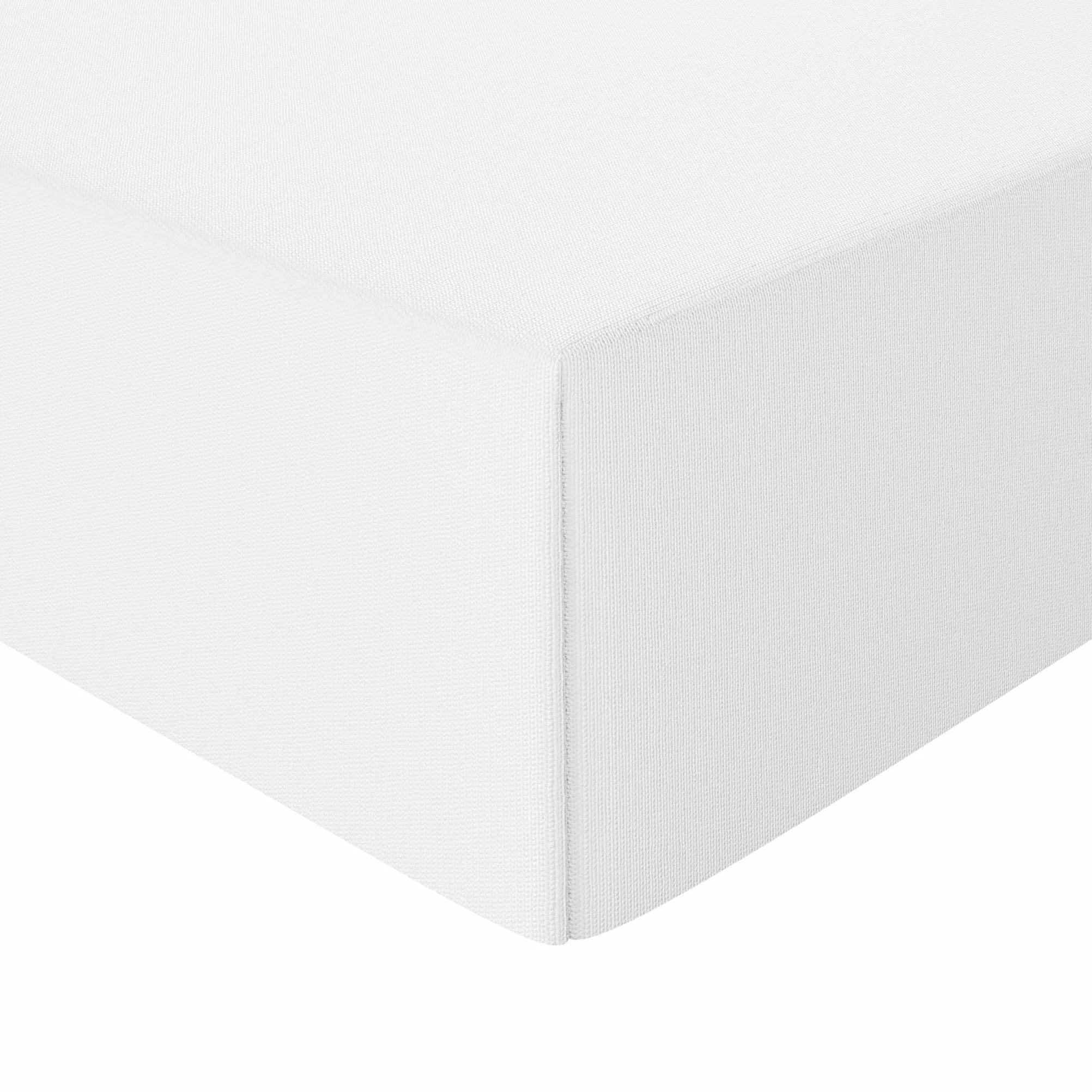 Amazon Basics - Prześcieradło z gumką, dżersej, białe – 90 x 200 cm