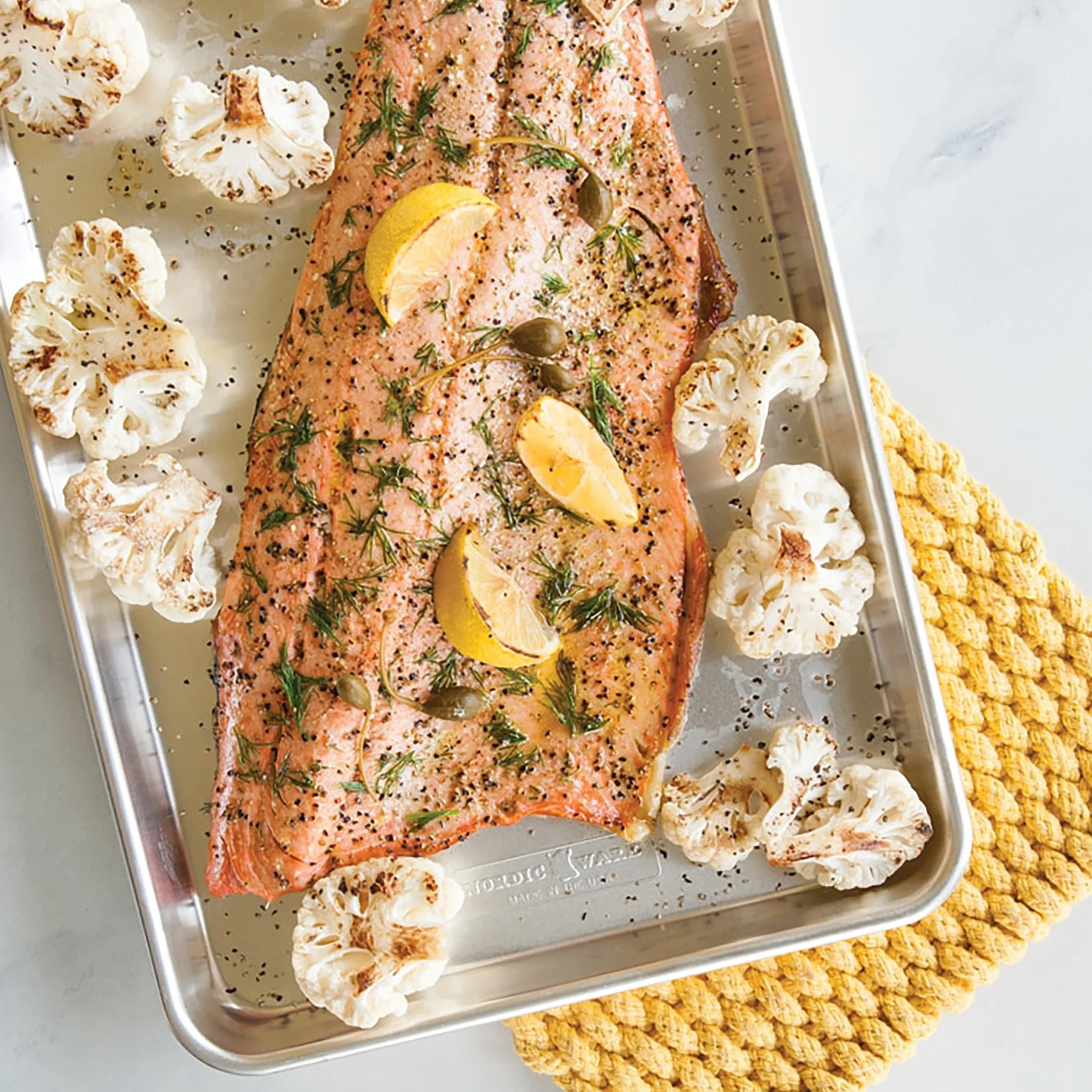Nordic Ware Naturals 3-częściowy zestaw Baker's Delight, naturalna aluminiowa blacha do pieczenia o doskonałej przewodności cieplnej, wysokiej jakości naczynia do pieczenia wyprodukowane w USA,