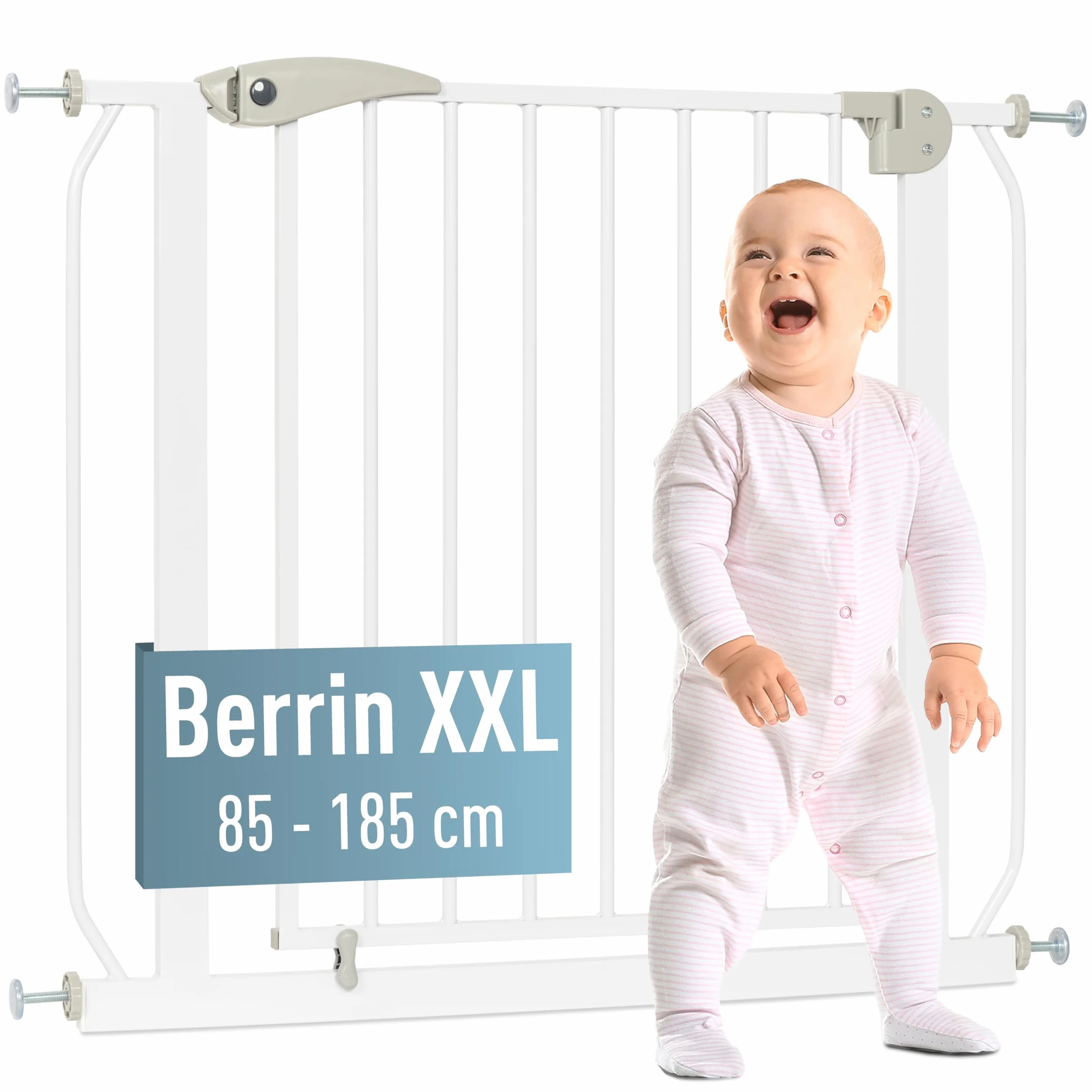 Barrière de sécurité ib style® 160-170 cm jusqu'à 275 cm sans perçage Auto-Close 90° arrêt