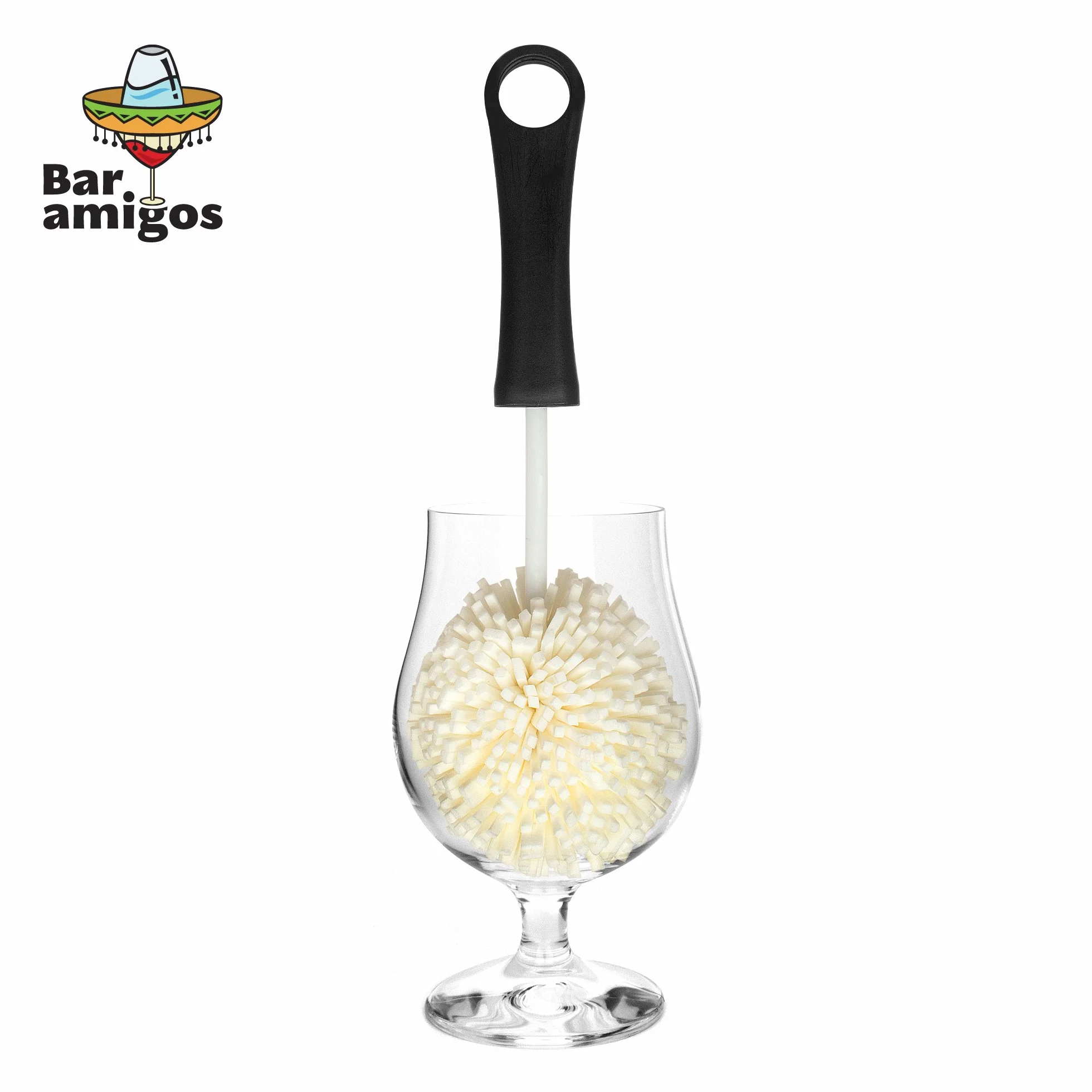 Bar Amigos® Zestaw 3 – karafka i szklanki, szczotka do czyszczenia szkła, elastyczna szczotka do czyszczenia kieliszków do wina i piwa, szklanek