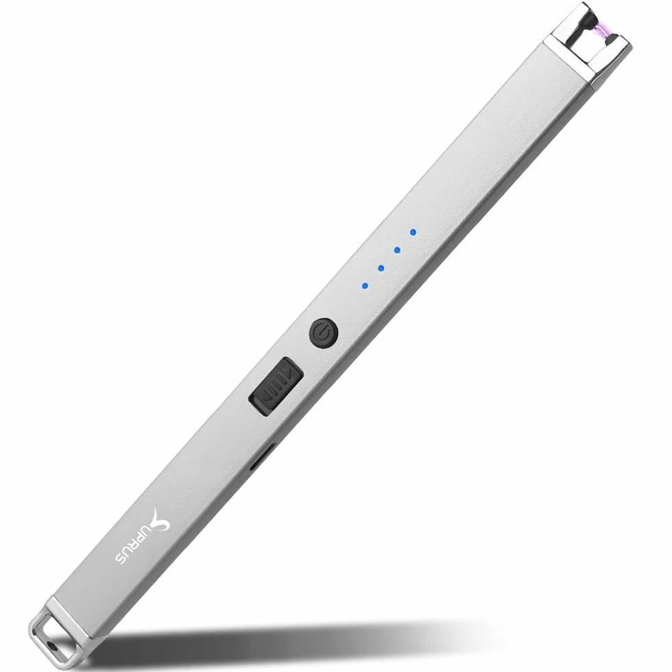 Elektryczna zapalniczka łukowa wiatroszczelna USB bezpłomieniowa ładowalna z zamkiem bezpieczeństwa do świecy