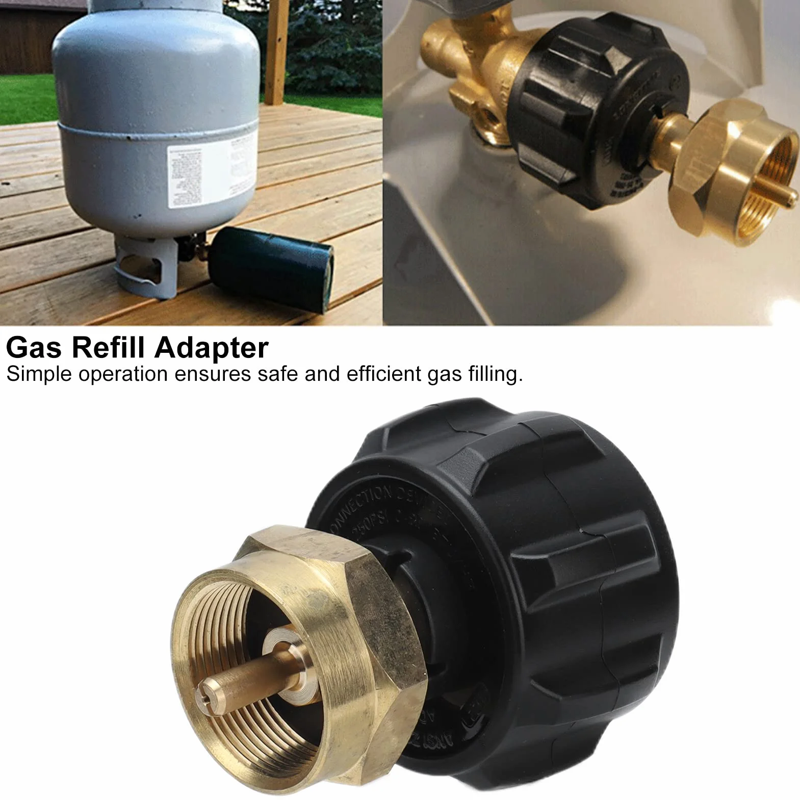 Zawór Regulatora Butli, Adapter do Napełniania Złączka Butli ze Zbiornikiem Zawór Regulatora Gazu z Propanem Akcesorium QCC1 POL 1 Lb Złącza Jednorazowego Użytku, Grilla
