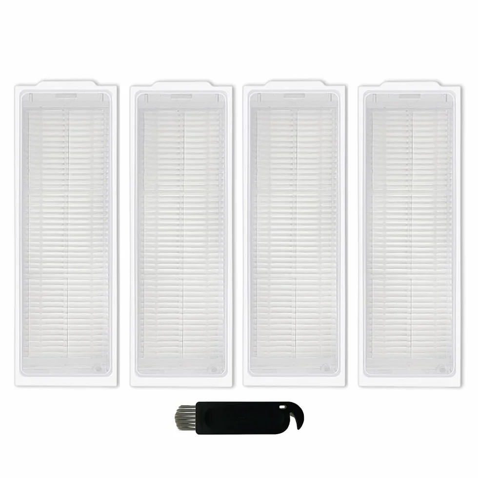 4 Sztuki Filtrów HEPA do Xiaomi Mop 2S / Mop P/Mop Pro / STYJ02YM / XMSTJQR2S, Zestaw 4 Sztuk Akcesoriów do Xiaomi Odkurzaczy z 1 x Szczotką Czyszczącą