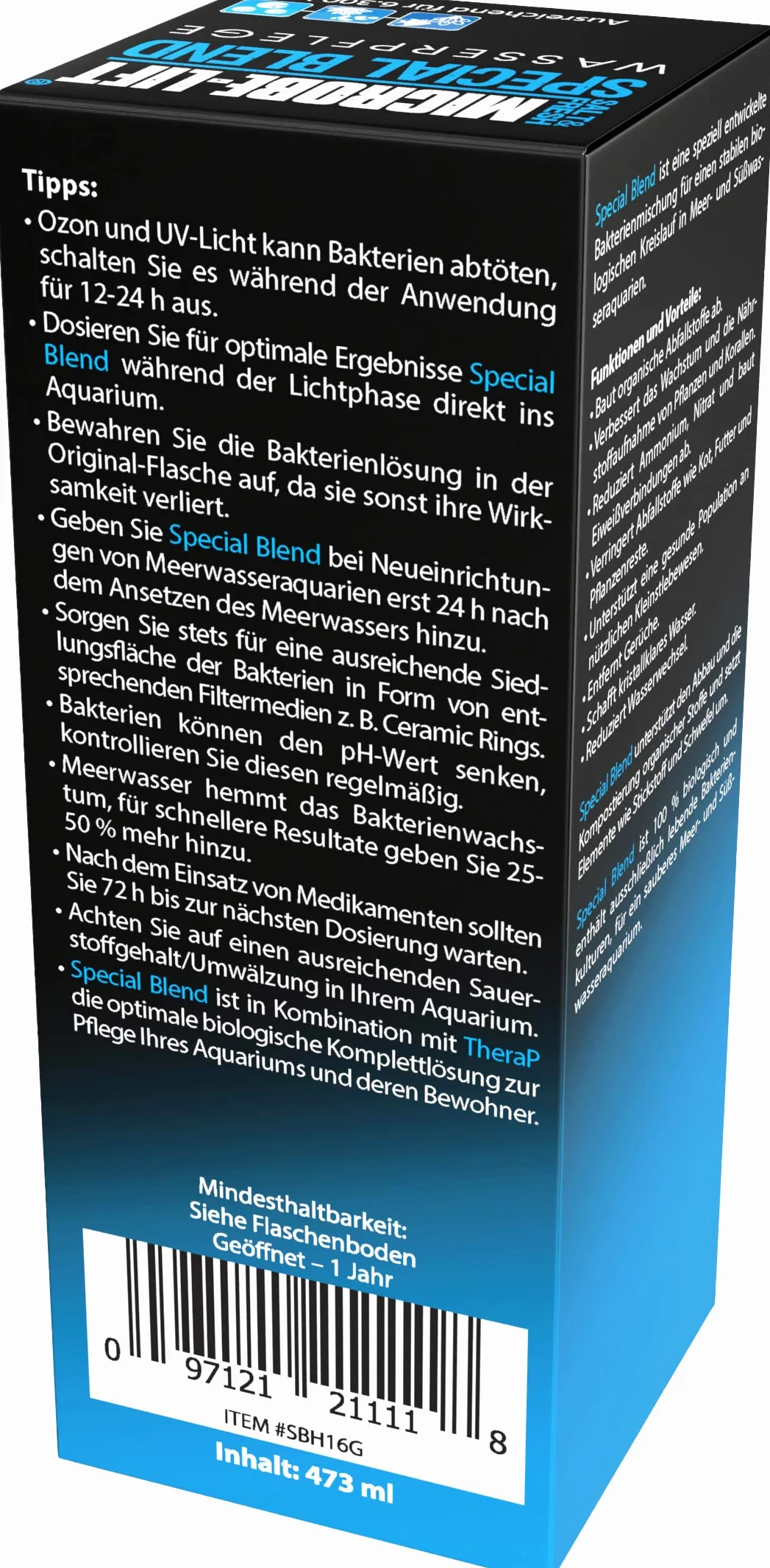 MICROBE-LIFT Special Blend wysoce aktywne bakterie do akwarium wody słodkiej i morskiej dwupak 2 x 473 ml