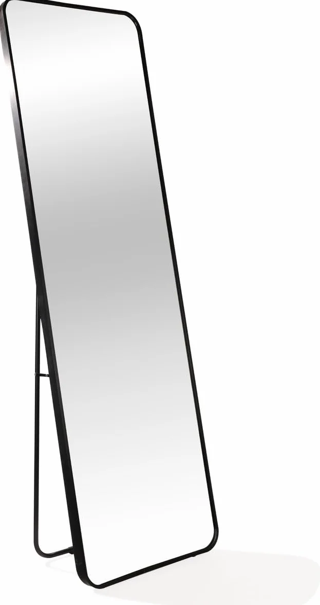 Minimalistyczne lustro do przymierzania - Lustro ścienne - Stojące prostokątne lustro z metalową ramą - 60x165x3 CM